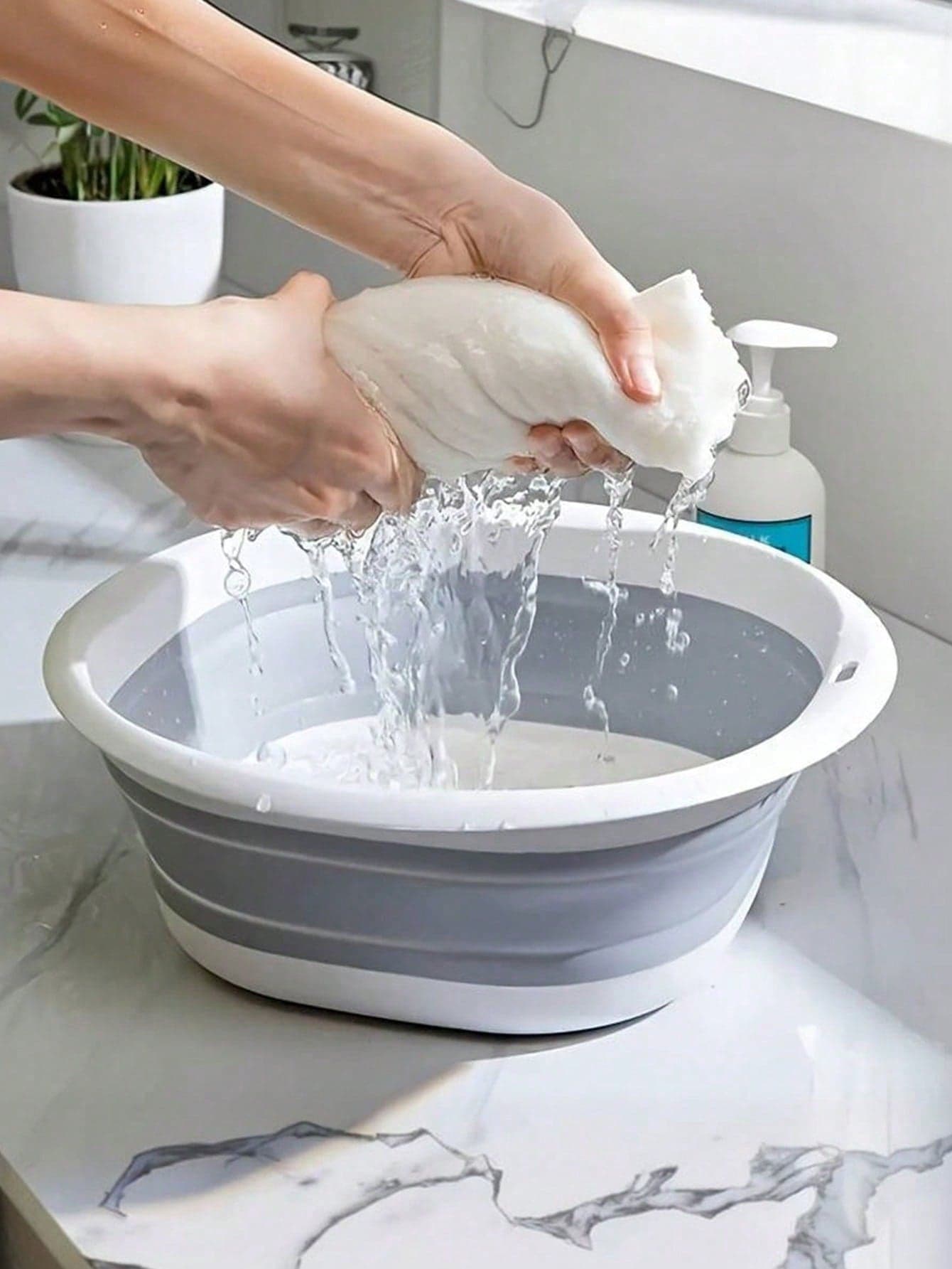 1/3pcs Portable Folding Wash Basin, Thickened Plastic Foldable Basin, Travel Wash Basin, Multi-Functional Folding Wash Basin, Large Capacity Storage Basin, Sturdy And Durable, Space-Saving, Essential For Travel, Home, Outdoor
