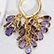 Purple Teardrop Earrings
