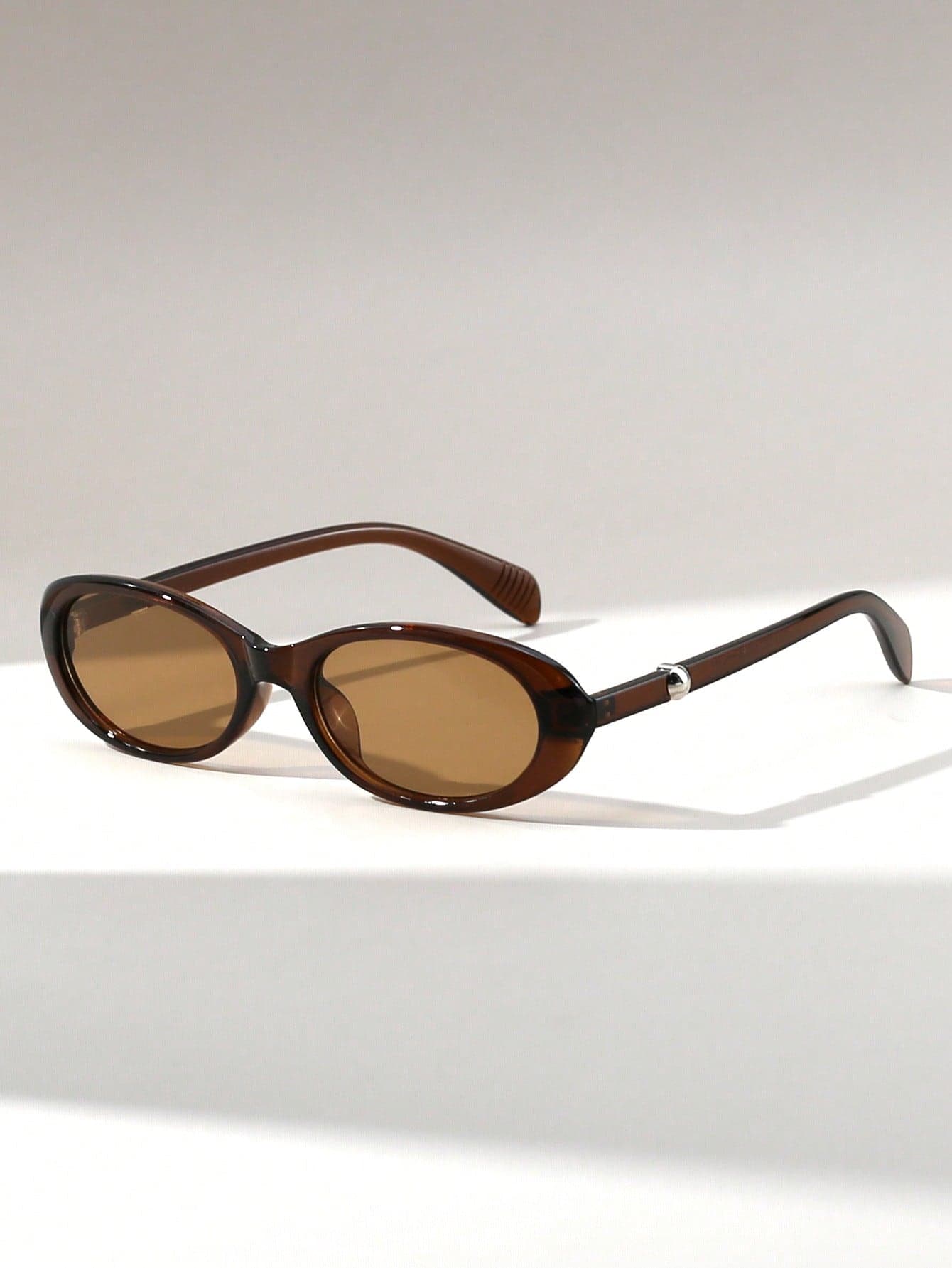 1 Pair Women's Oval PC Material Slim Retro Chic Versatile Street Style High-End Fashion Glasses