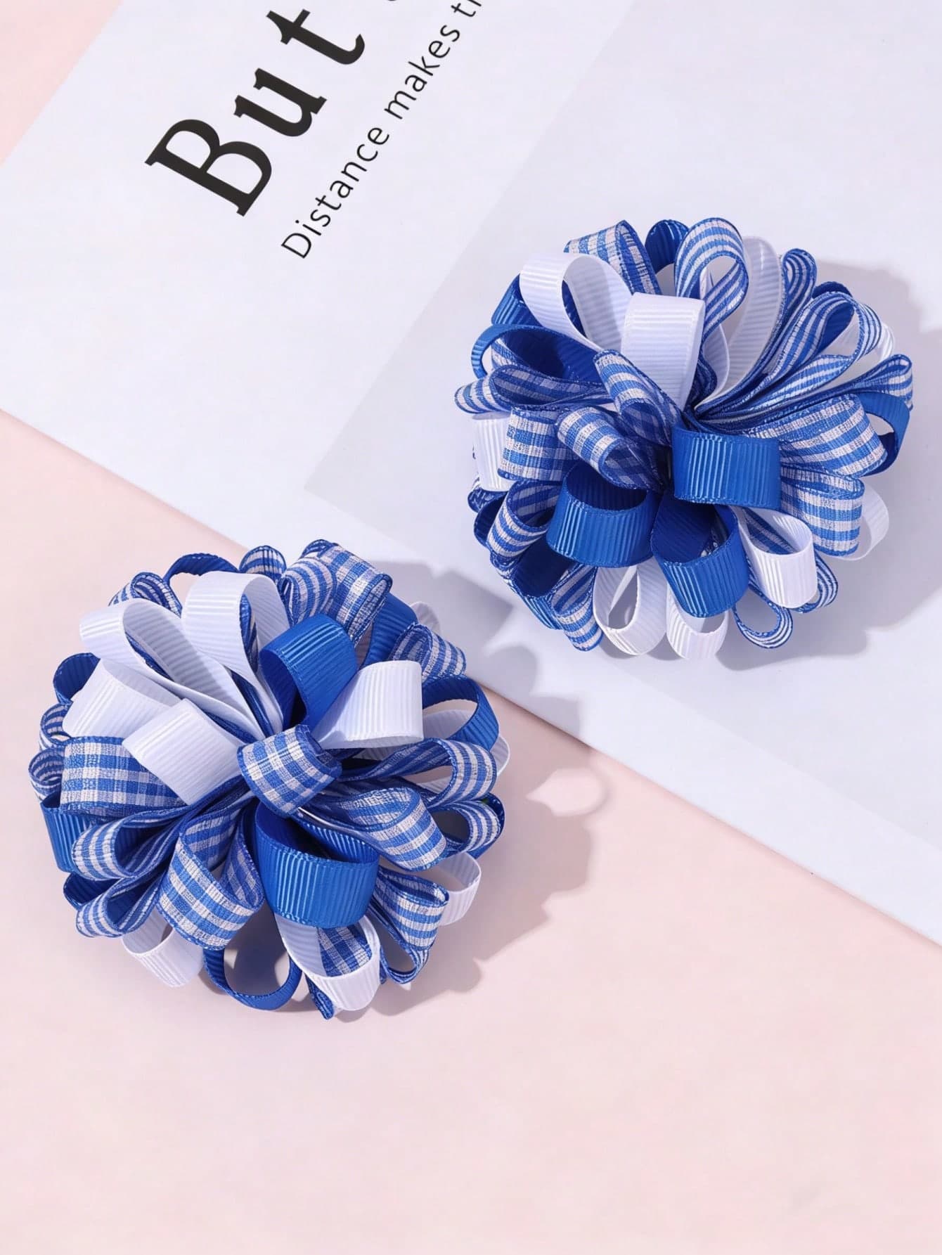 2pcs Back To School Navy Blue Hydrangea Fabric Hair Clips, Crocodile Clips, Cute Hair Clips, Suitable For Girls Children Summer Travel Party Gifts