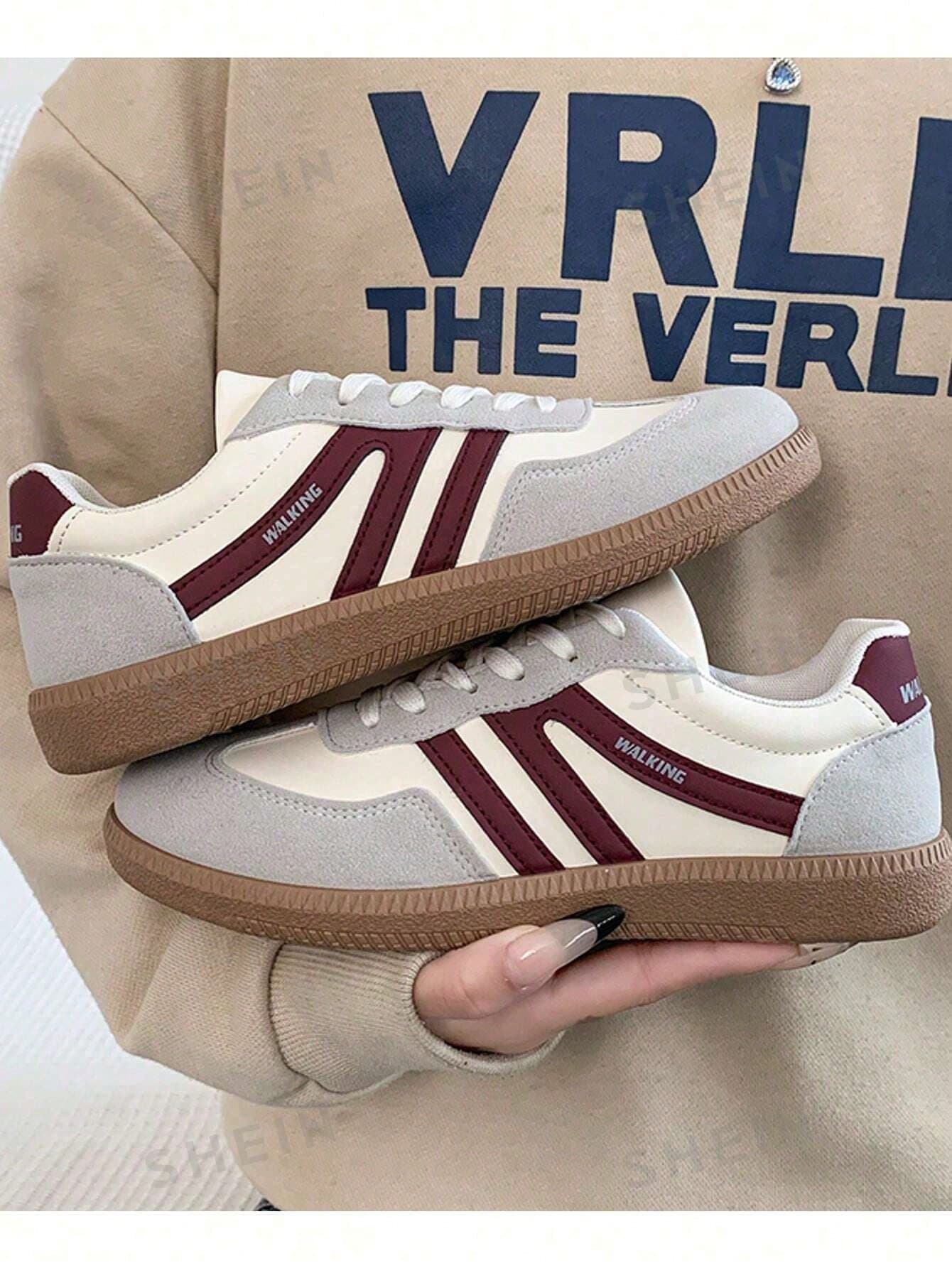 Women's 2026 Spring/Autumn New Outdoor Casual Sports Shoes, Versatile Campus White Sneakers, Comfortable Skate Shoes, Anti-Slip And Wear-Resistant