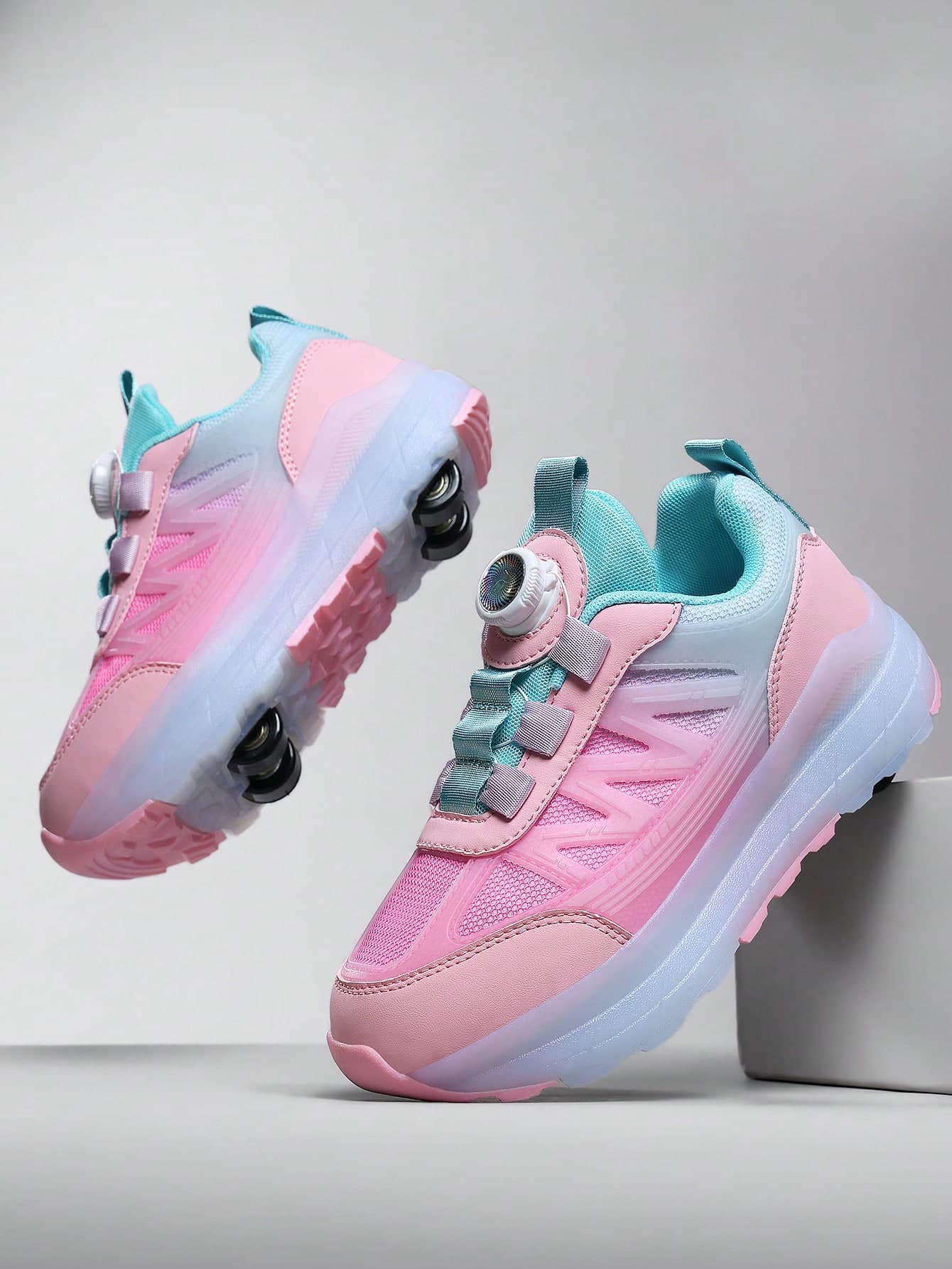 Kids Detachable Roller Skate Shoes, Casual Shoes Suitable For Boys And Girls, Four-Wheel Design Increases Stability For Ice Skating And Sliding, Children Sports Shoes