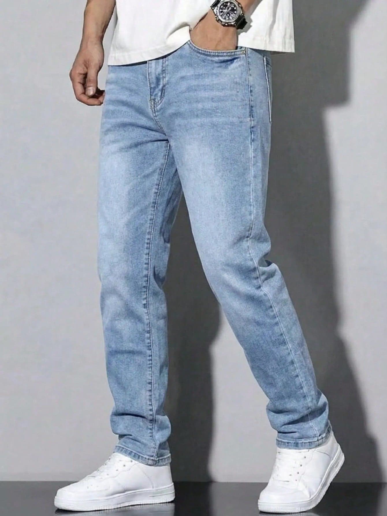 Boys' Casual Pocket Elastic Waist Jeans, Everyday Wear
