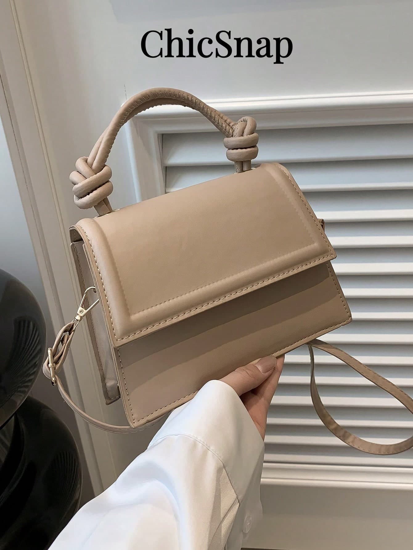 Solid Color Foldover Clutch Bag With Pleated Edge, Crossbody Bag For Women, Ladies Floral Handbag