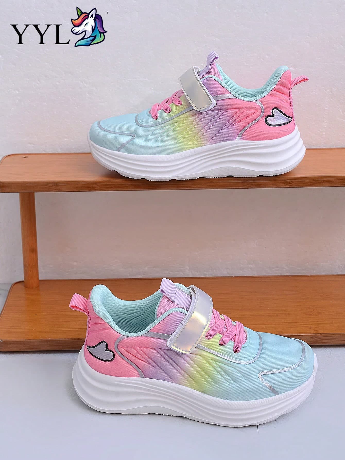Dopamine Kids Mesh Lightweight Sports Shoes, Campus Style Comfortable EVA Running Shoes