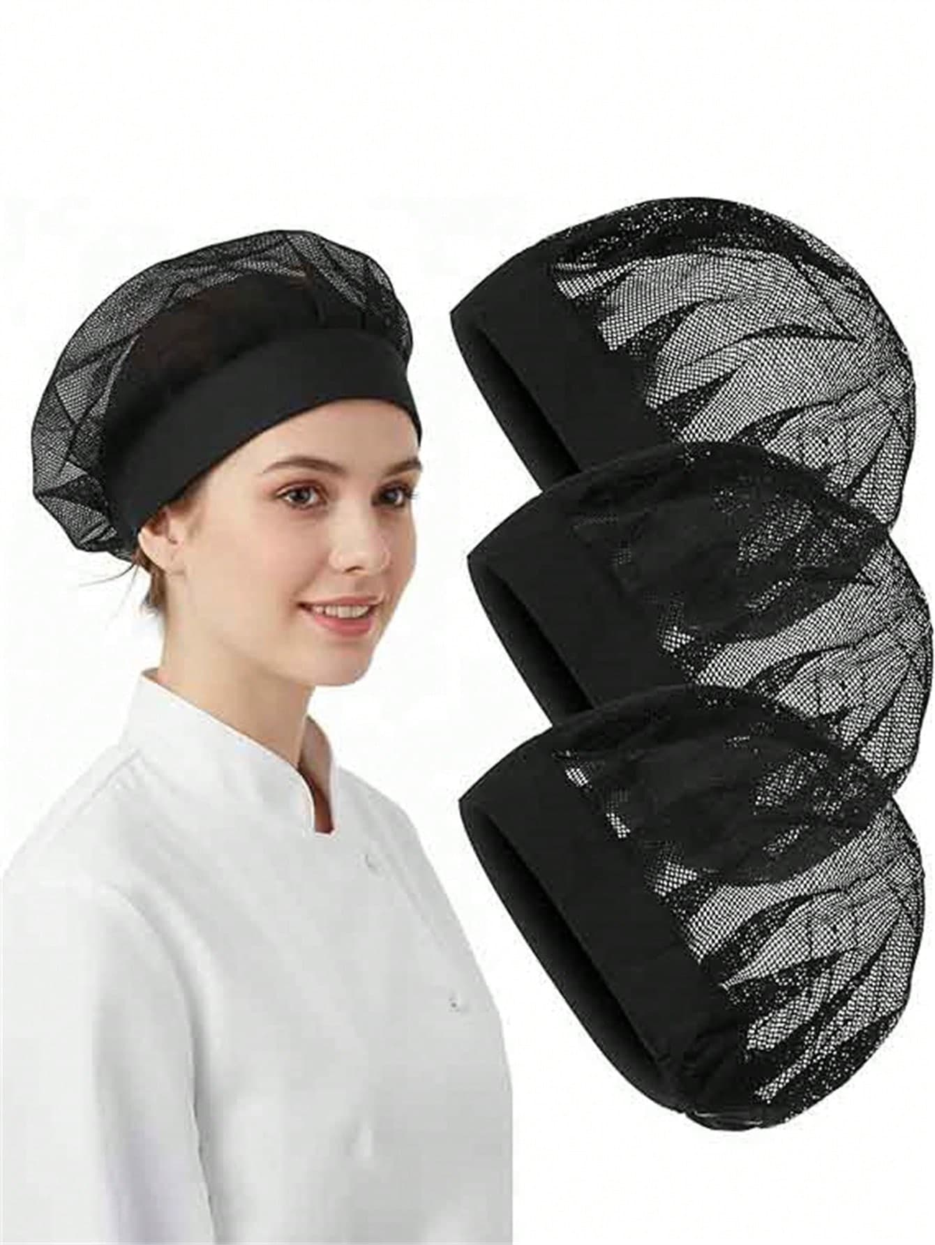 3/8pcs Women's Chef Hat, Adjustable Cooking Chef Hat Food Service Hair Net, Reusable Kitchen Cooking Chef Hat - Reusable Washable