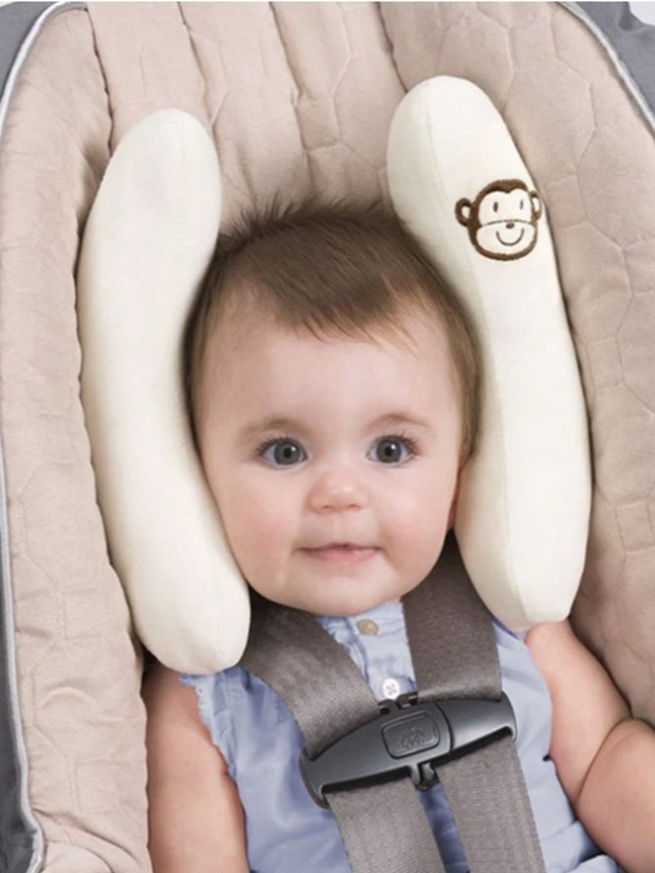 1pc Baby Safety Head Pillow, Infant Stroller Neck Pillow, Banana Car Seat Head Support Cushion, Baby Travel Companion, Head Fixing & Sleep