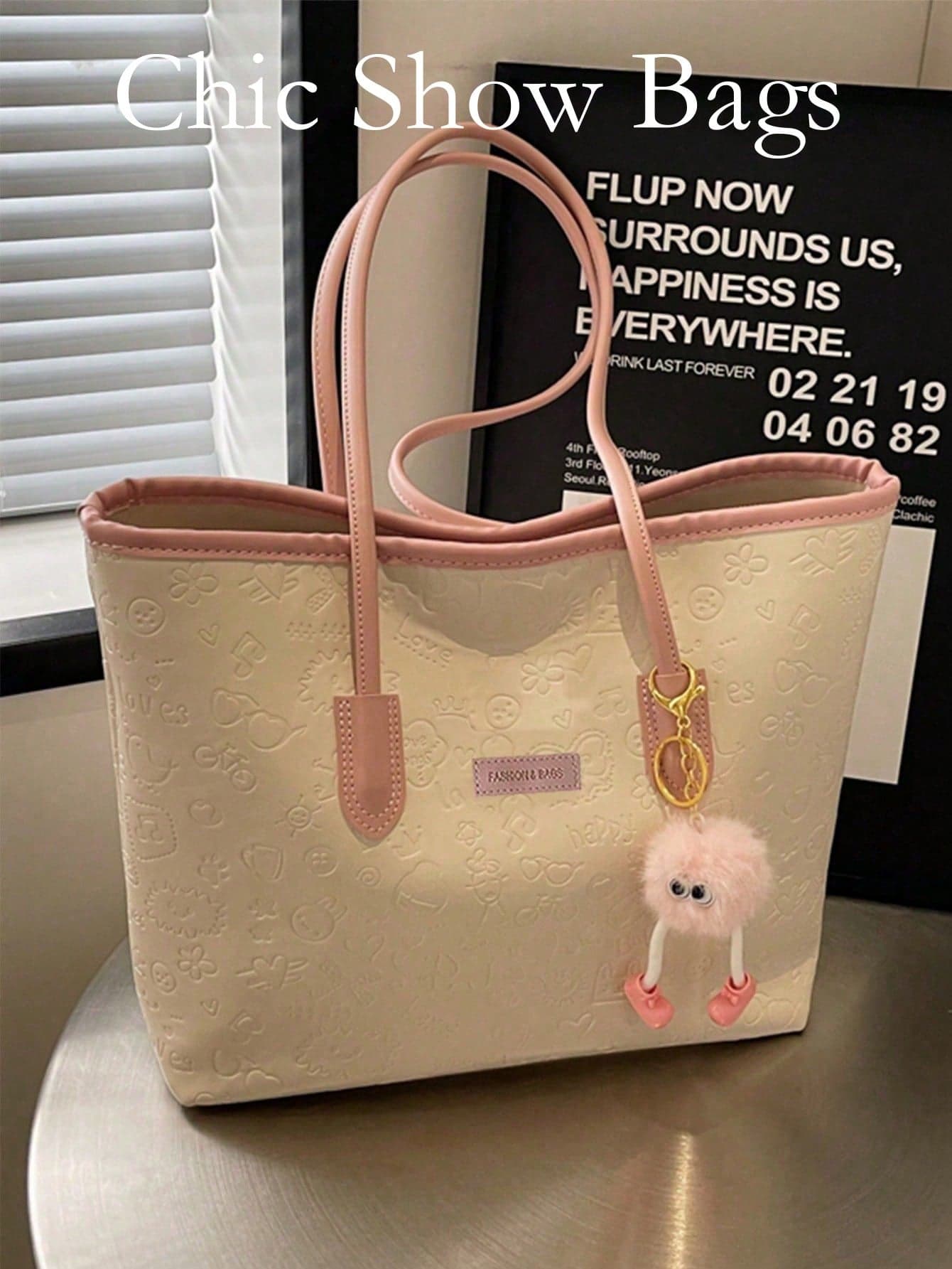 Large Capacity Women's Fashion Multifunctional Shoulder Bag, New Canvas Handbag, Stylish Design, Suitable For School, Commuting And Shopping (Pendant Not Included)