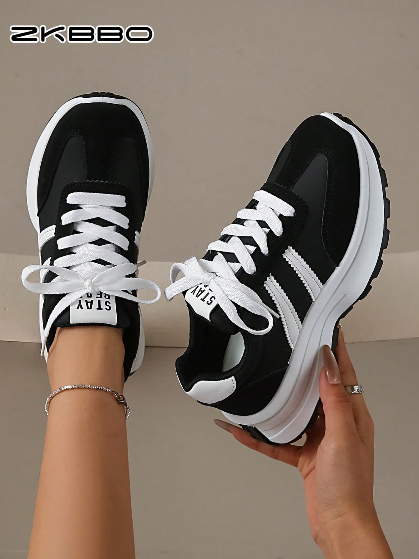 ZKBBO Women's Casual Sports Shoes, Versatile Walking Shoes, Lightweight & Comfortable For All Seasons, Crossfit Training Shoes, Retro Fitness & Running Sneakers
