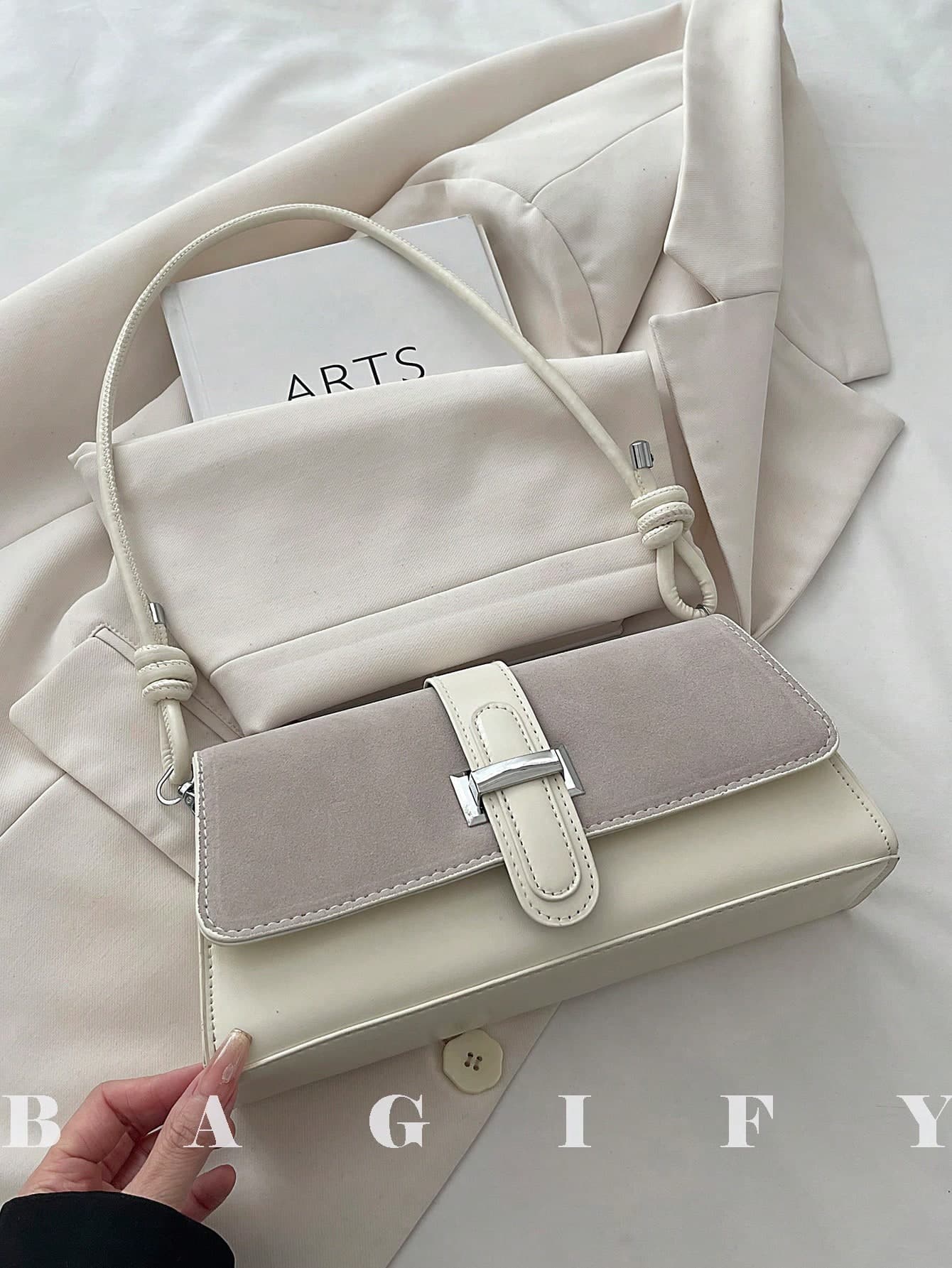 New Fashion Metal Decor Handbag Shoulder Bag, Suitable For Parties, Outings, Vacations, Shopping And Daily Use, Can Store Coins, Phones