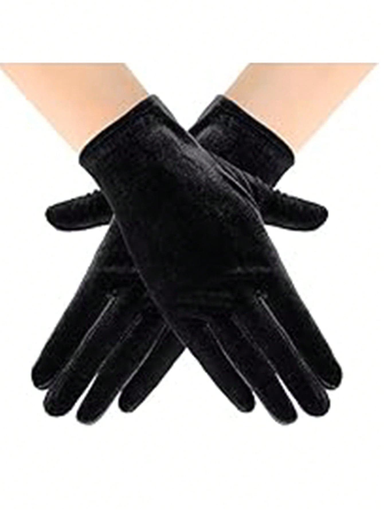 1/2Pairs Forever & Moment Women Short Velvet Gloves Bridal Wrist Gloves Opera Evening Wedding Tea Party Prom Cosplay 1920s Flapper Banquet Casual Formal Occasions