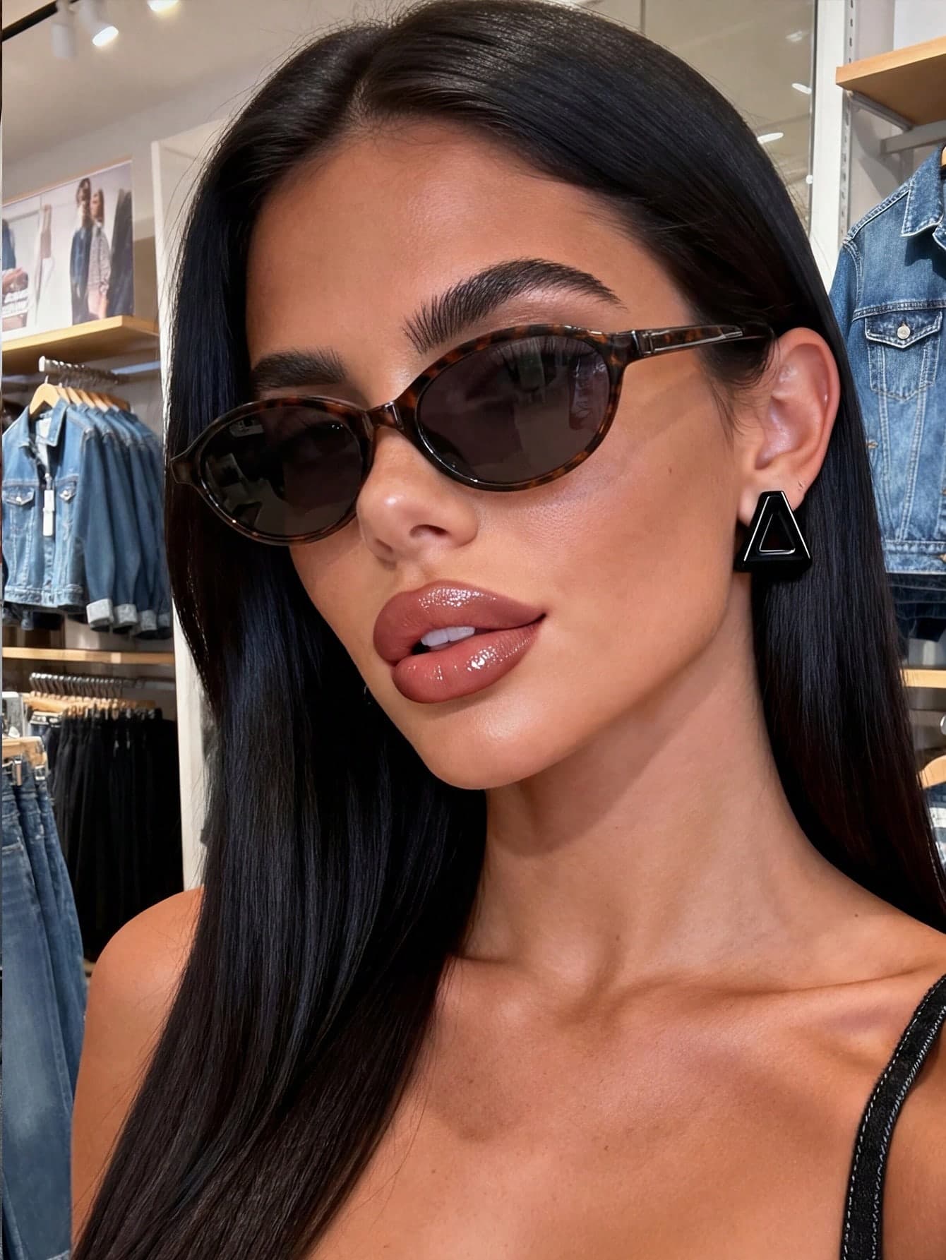 Unisex Leopard Print Oval Small Frame Sunglasses For Travel, Summer Outings And Driving