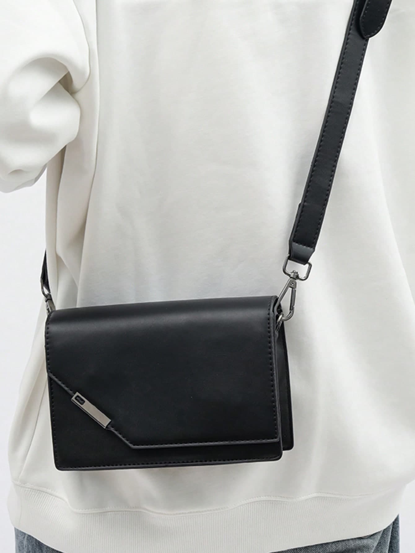 Solid Color Mini Multifunctional Flap Shoulder Bag, Fashionable Adjustable Strap, Unisex Shoulder Bag, Handbag, Suitable For Daily Outings, Women's Shoulder Bag, Suitable For Leisure Travel, Vacation, Work, Commuting And Other Occasions., Tote Bags For University