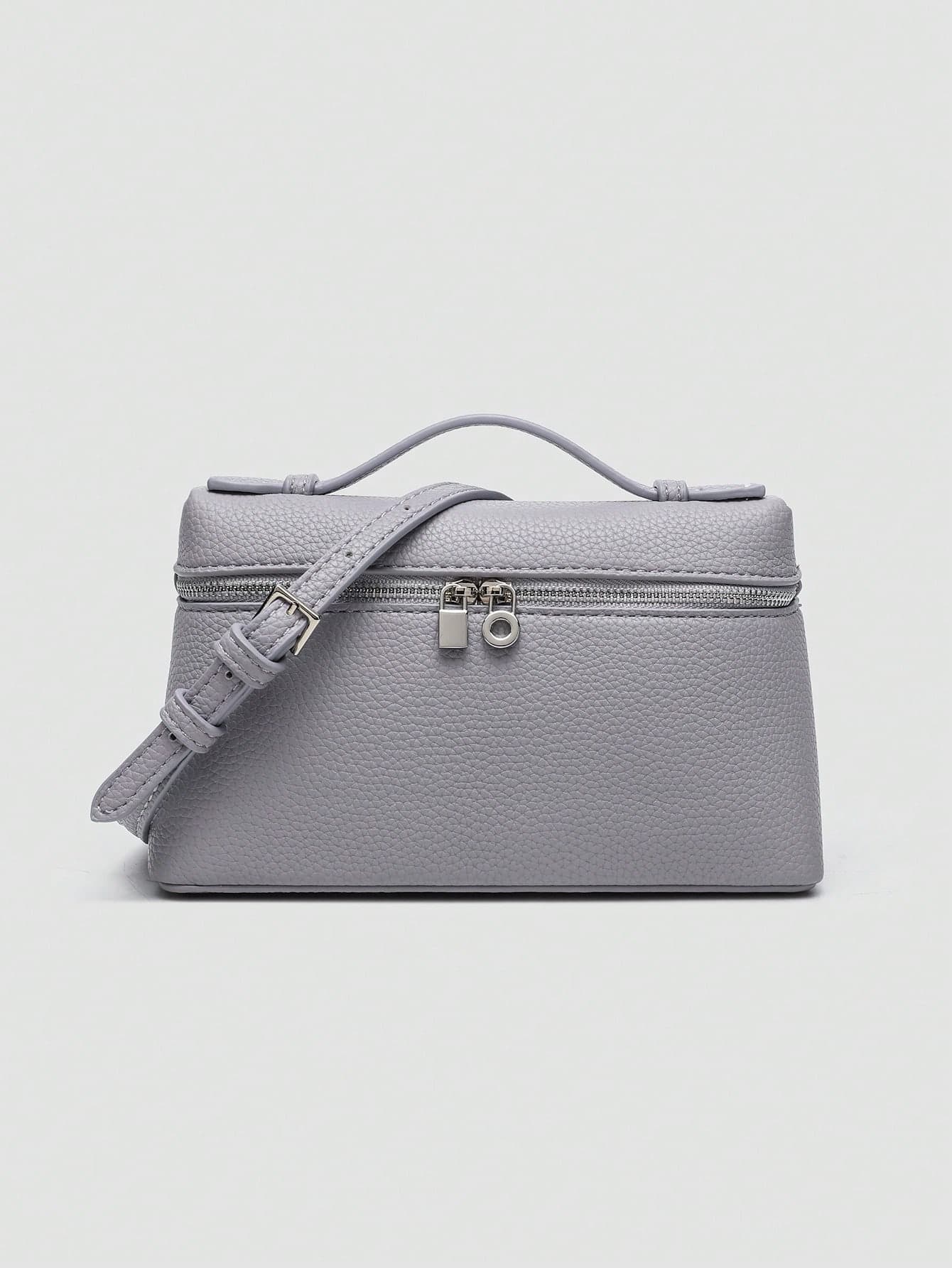 1pc Solid Color Litchi Grain PU Square Shoulder Bag, Small Handbag For Women, Suitable For Daily Fashion Matching, Outings, Shopping, Parties, Elegant Women's Commuter Bag, Ideal Gift For Valentine's Day, Comfortable & Fashionable, Stylish Handbag, Personalized Gift Choice, 2025 Accessory, Fashionable Style Suitable For All Occasions, Affordable Luxury Feel, Rebellious Party Bag, Perfectly Suitable For Parties, Weddings, Balls, Dinners/Banquets, Elegant Women's Bag