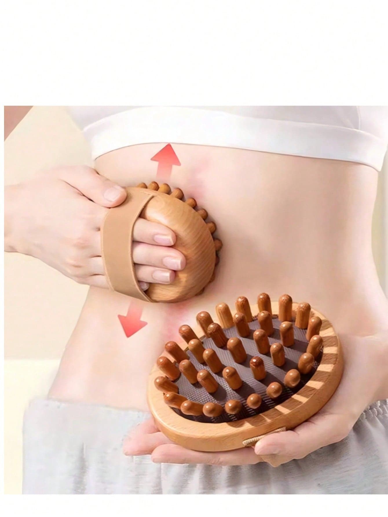 Body Anti-Cellulite Massage Brush, Soothing Wooden Essential Oil SPA Cushion Massage Comb, Scalp Massage Brush, Body Massage Tool, Fitness Accessories