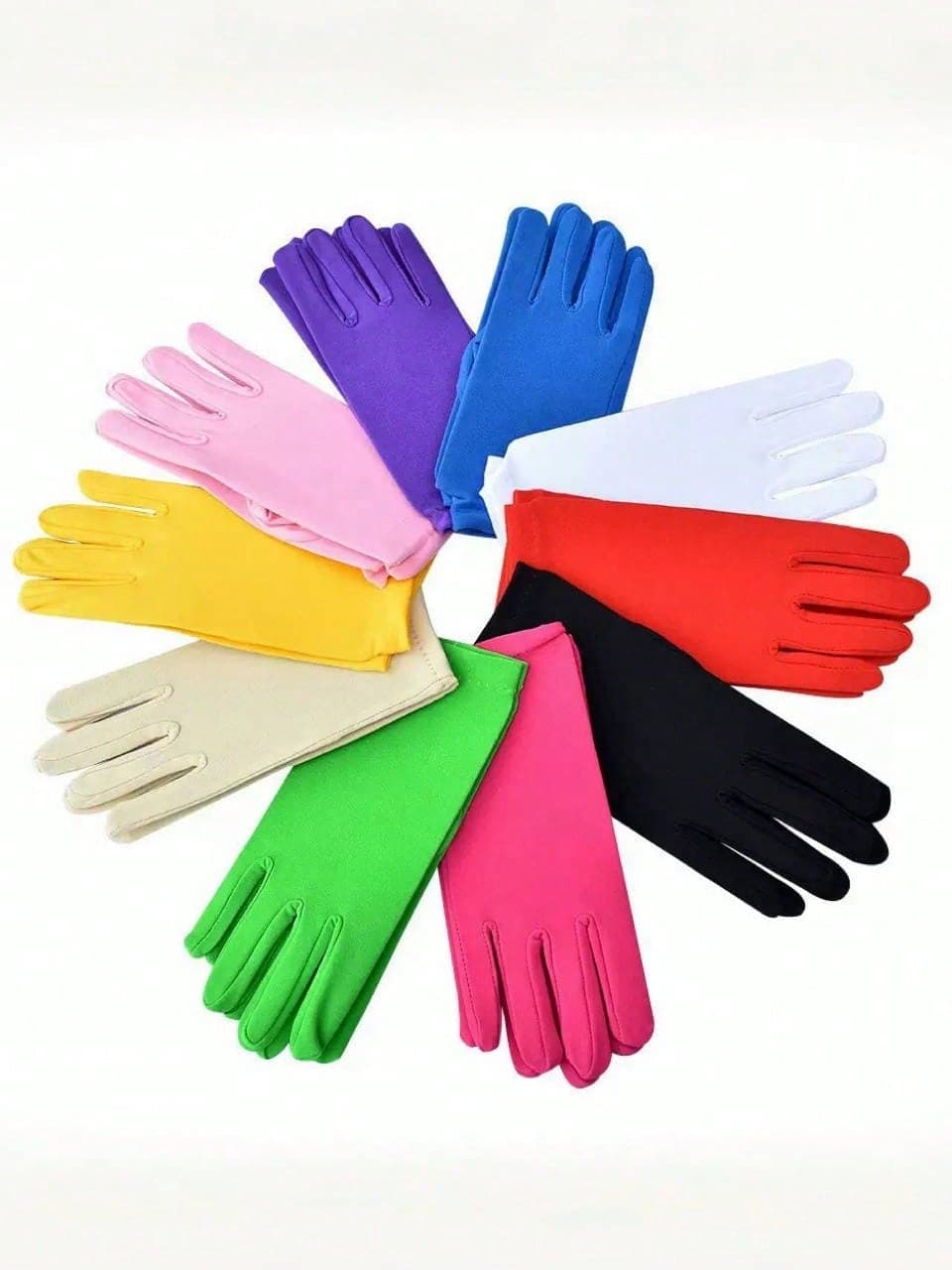 1 Pair 22cm Milk Silk Elastic Short Cycling Gloves, Suitable For Costume Play, Performance And Fashion Decoration Holiday Gloves