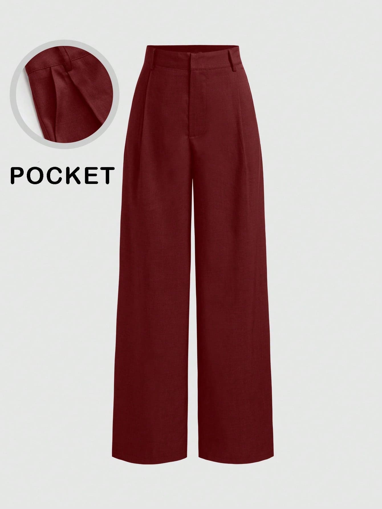 Vela Rue Minimalist Design Jumpsuit, Thin Solid Color Suit Pants With Zipper & Hook Closure, Flared Leg Slimming Trousers, Fashion All Season Spring