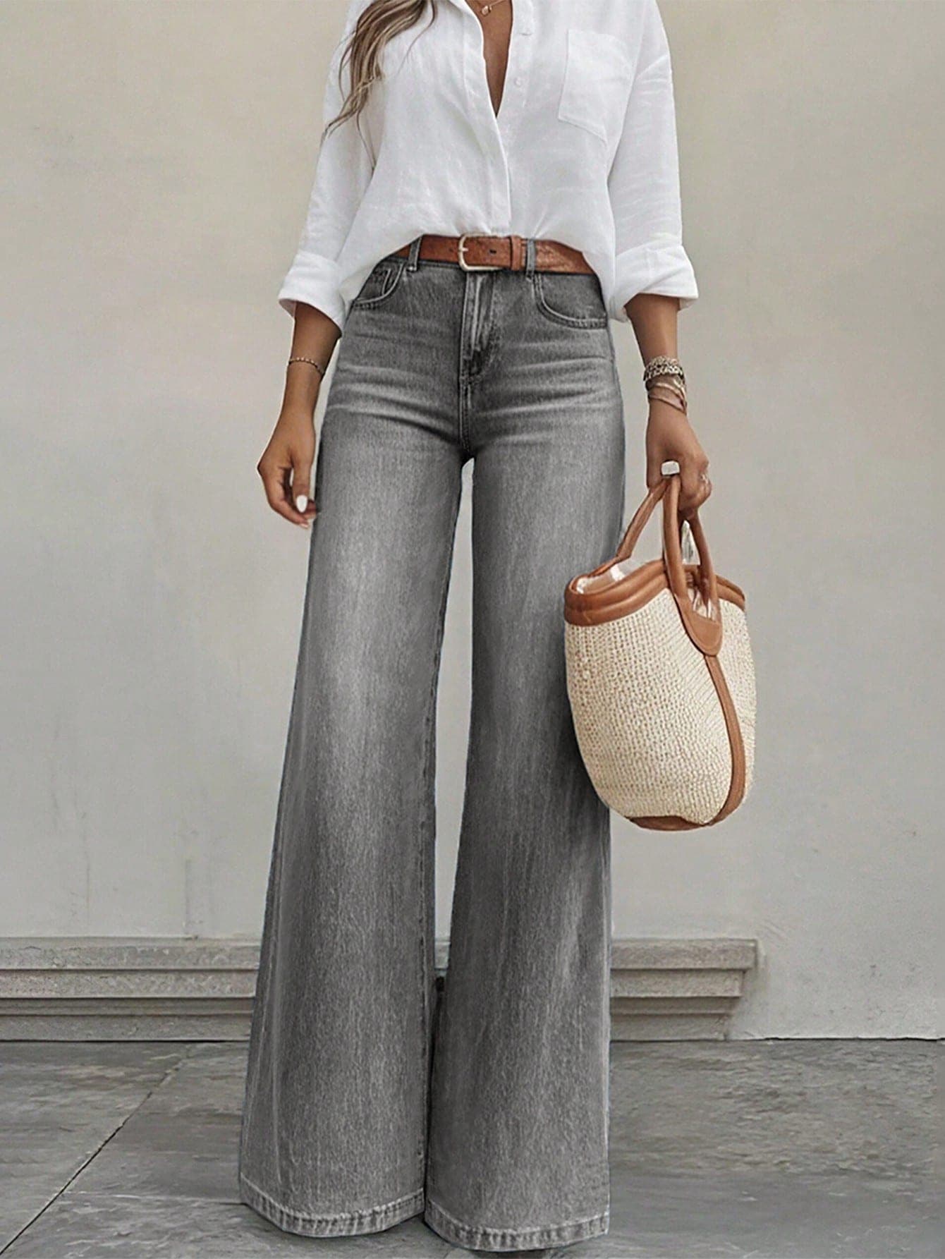 Women's Casual Straight-Leg Jeans, Versatile And Comfortable For Daily Wear