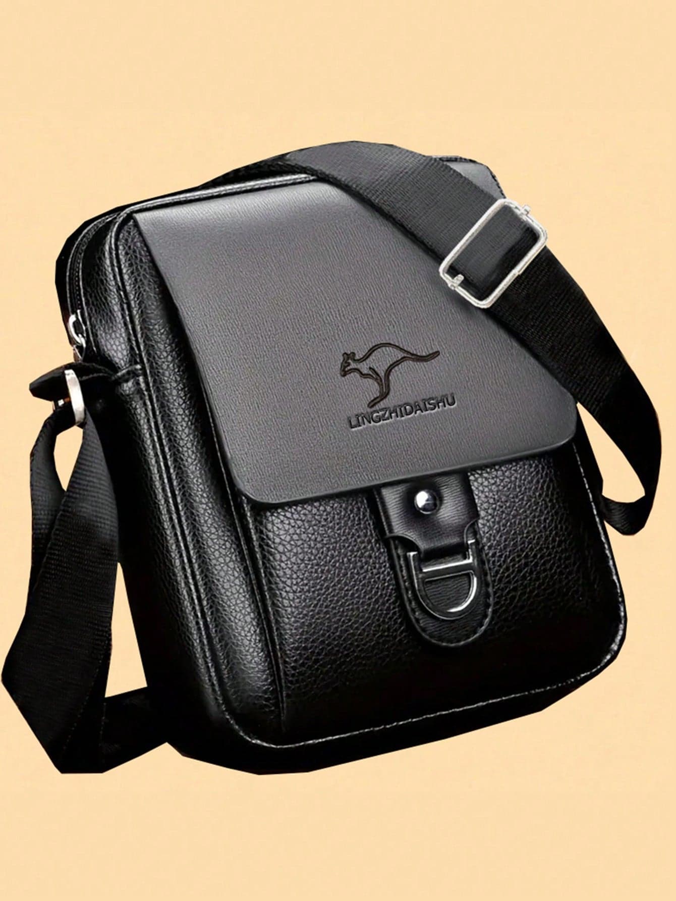 1pc Multifunctional Men's High-End One Shoulder Bag, Crossbody Bag, Hanging Bag, Backpack, Casual Small Bag, Commuter Business Leather Bag