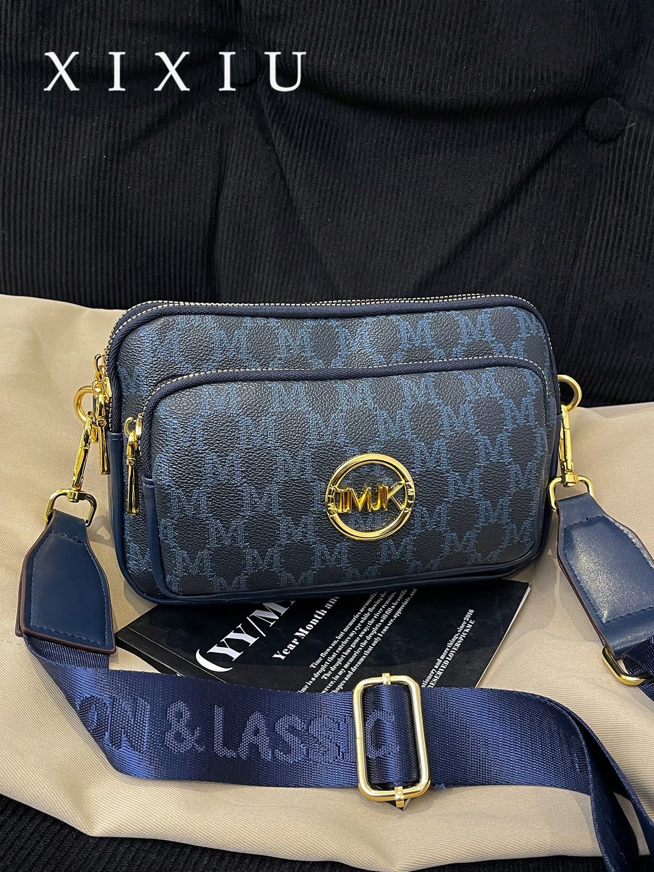 New Fashion Classic Versatile Solid Color PU Waterproof Fabric Diamond Quilted Design Retro Fashion Metal Decor Square Shoulder Bag