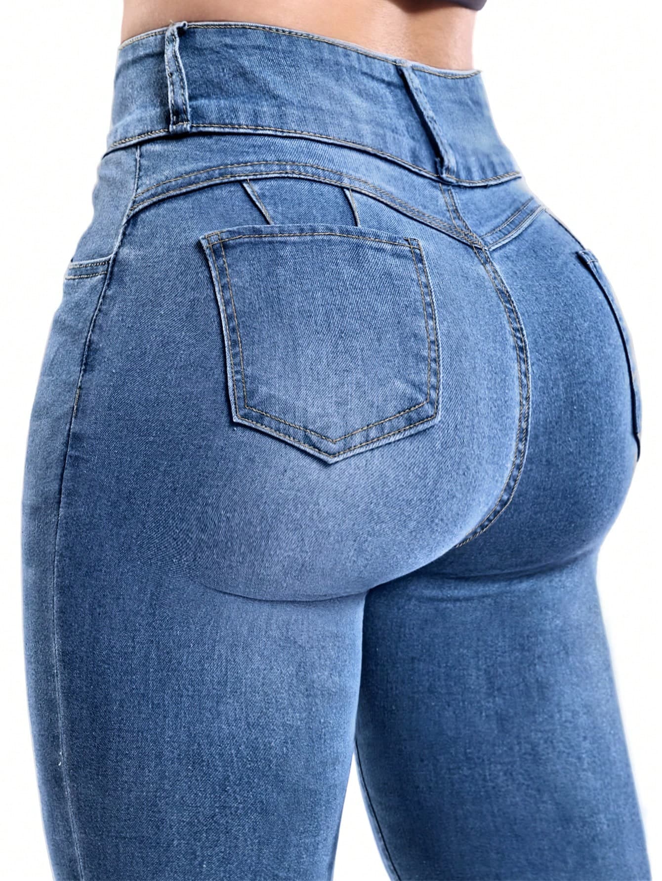 Women's High Elasticity Butt-Lifting Y2K Jeans, Elegant Design, Suitable For Commuting, Dating, Daily Casual, Holiday Outings And Vacations