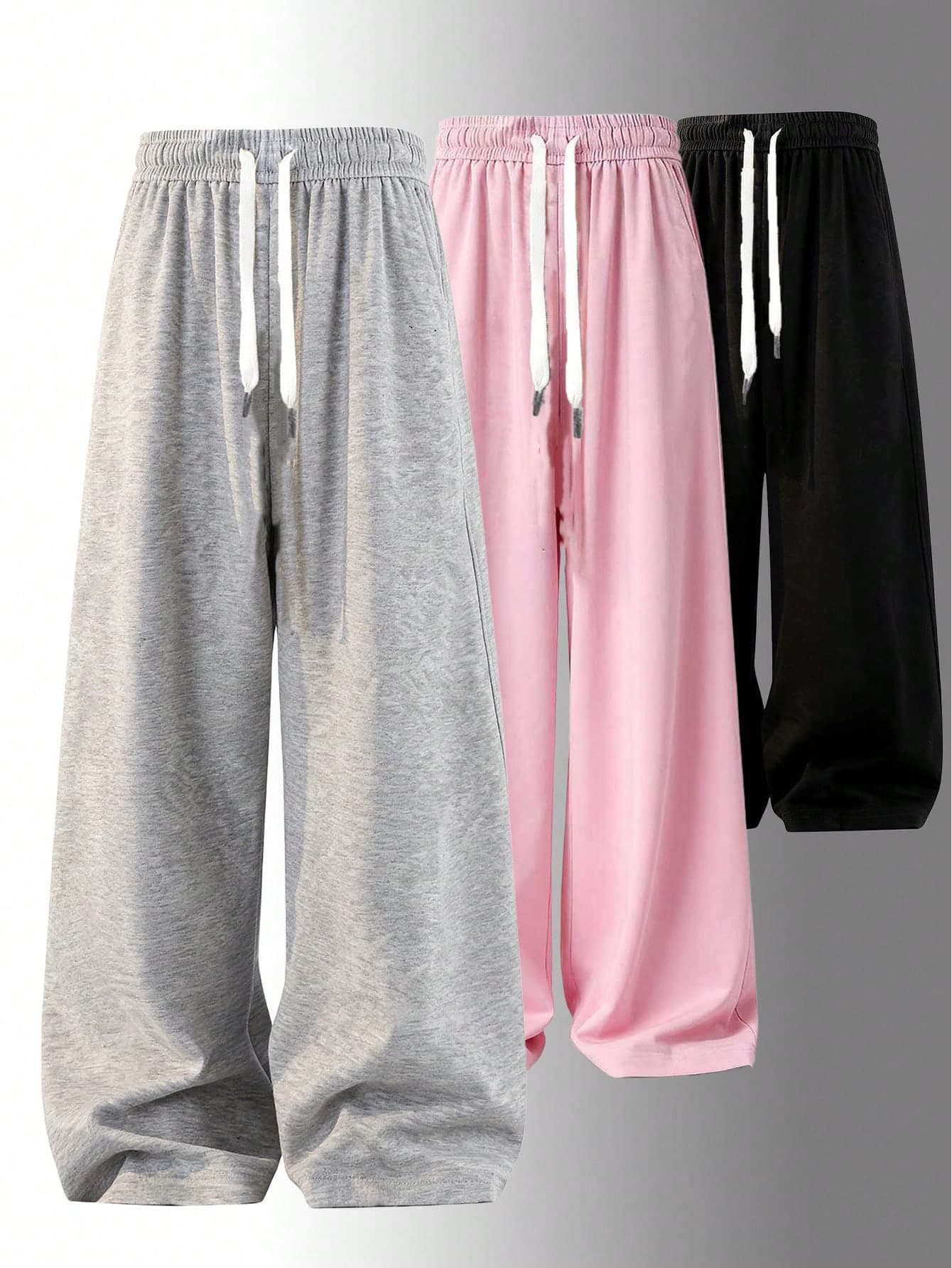 1pc Women's Loose Fit Drawstring Waist Casual Wide Leg Pants, Daily Wear Sports