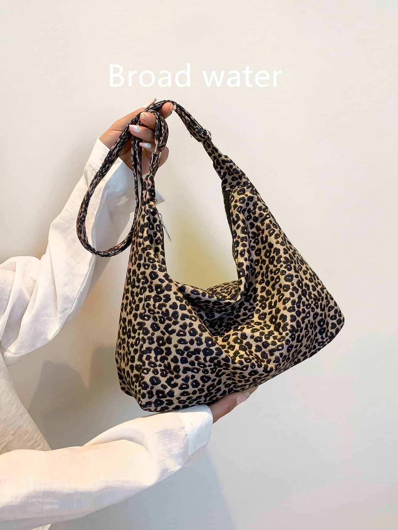 Spring/Summer New Fashion Casual Large Capacity Leopard Print Adjustable Strap Tote Shoulder Crossbody Bag, Versatile Soft Commuter Bag For Women