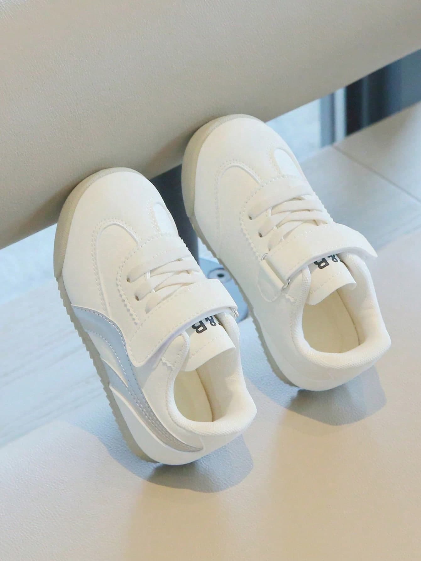 Kids' Casual Sports Shoes - Adjustable Hook & Loop Closure, Soft Suede & Leather Upper, Lightweight Sole, Fashionable For Daily Wear And School