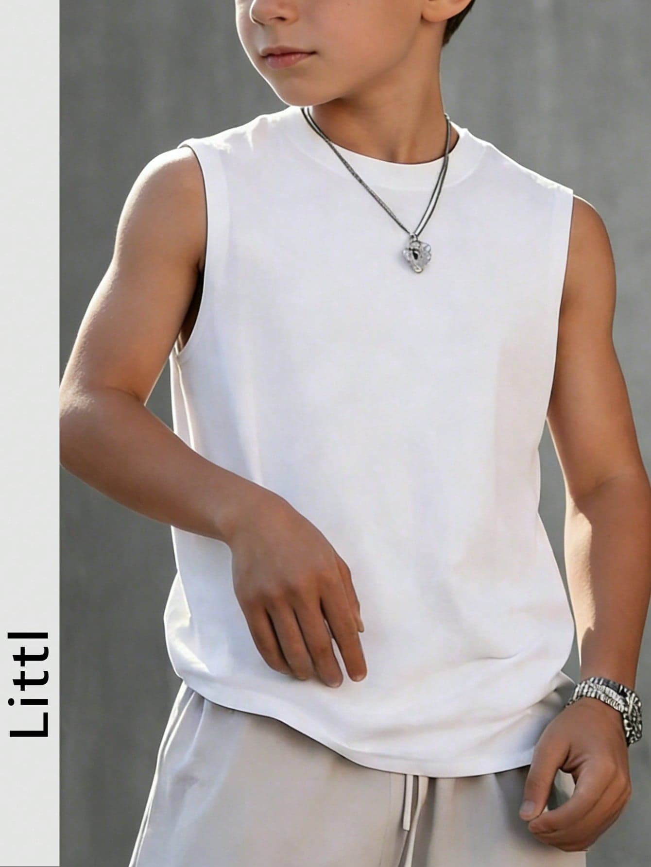 Boys & Teenage Students Casual Crew Neck Sleeveless Tank Top, Cool & Stylish, Spring/Summer