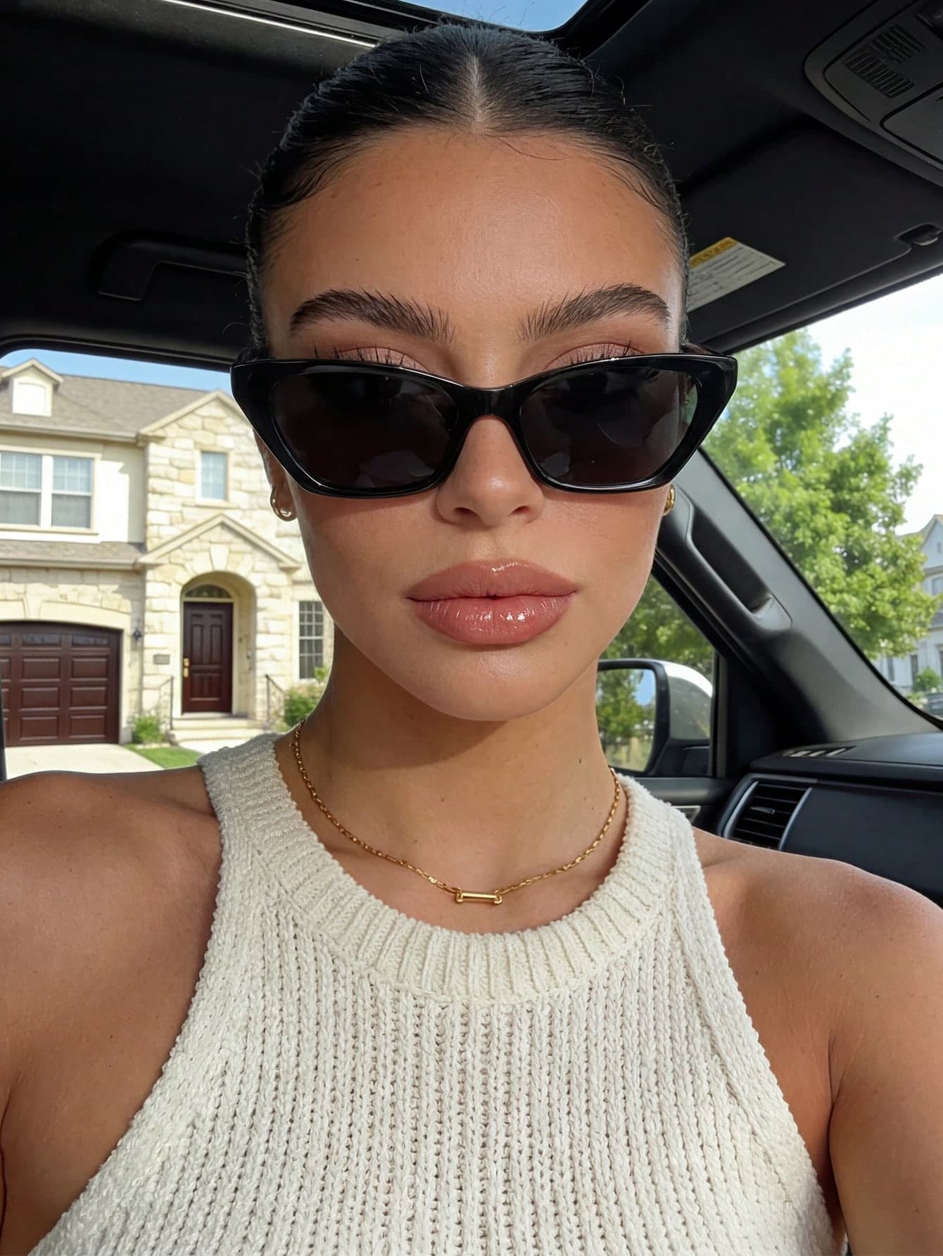 Retro Cat Eye Small Frame Black Fashion Glasses For Women, Plastic Casual Decorative Daily Wear