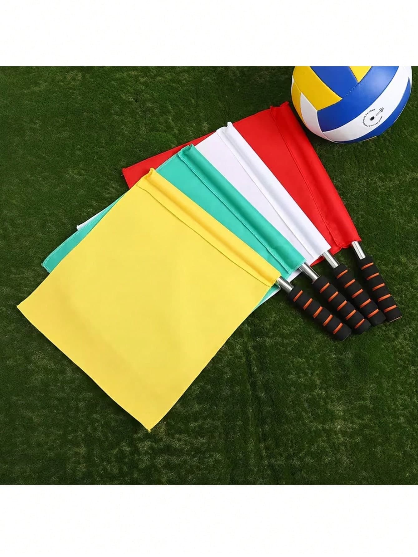 1pc Soccer Referee Flag, Railway Signal Flag, Track And Field Judge Sports Tool, Referee Supplies