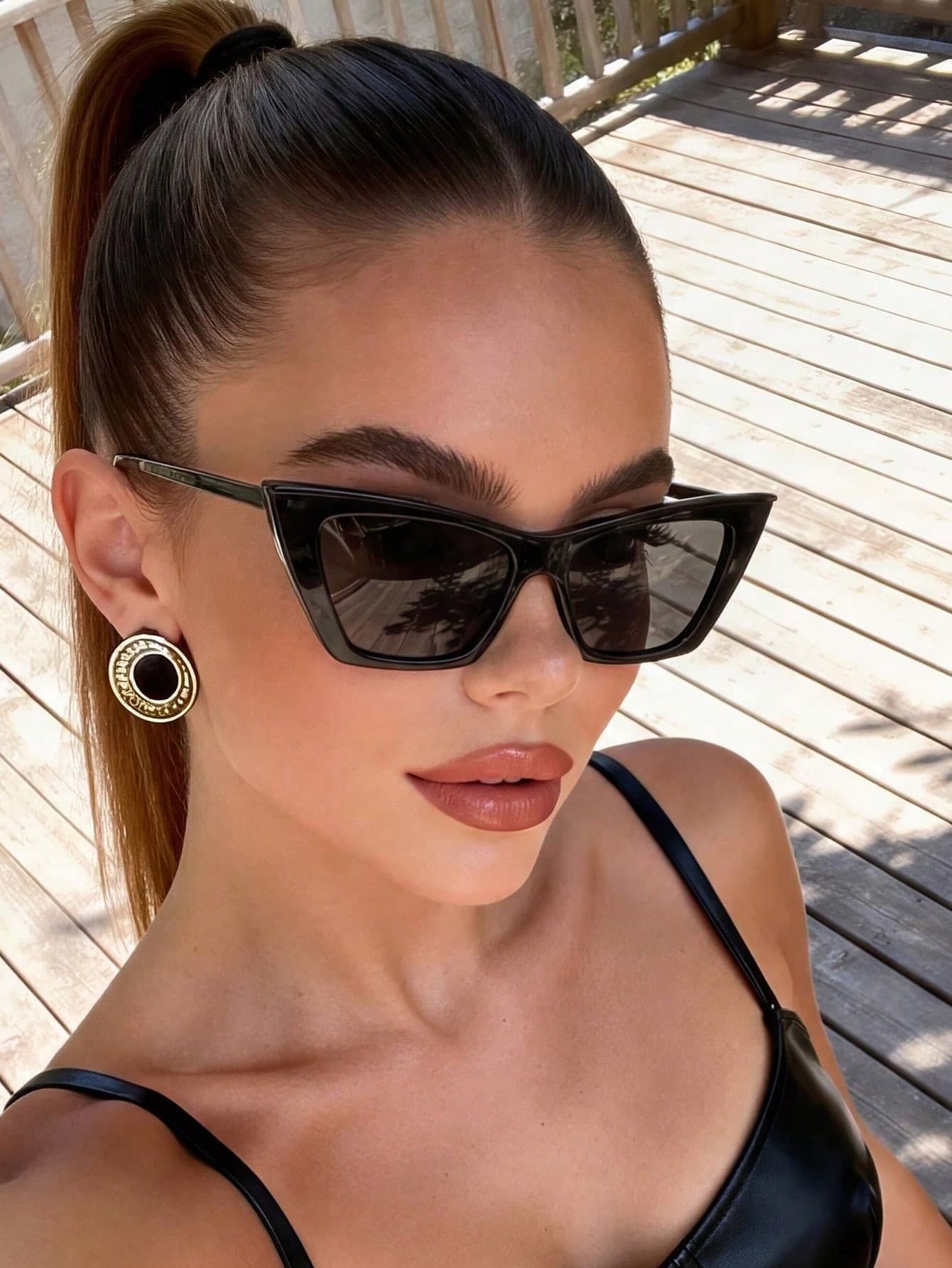 1 Pair Women's Cat Eye PC Frame Solid Color Fashion Glasses Suitable For Daily Wear