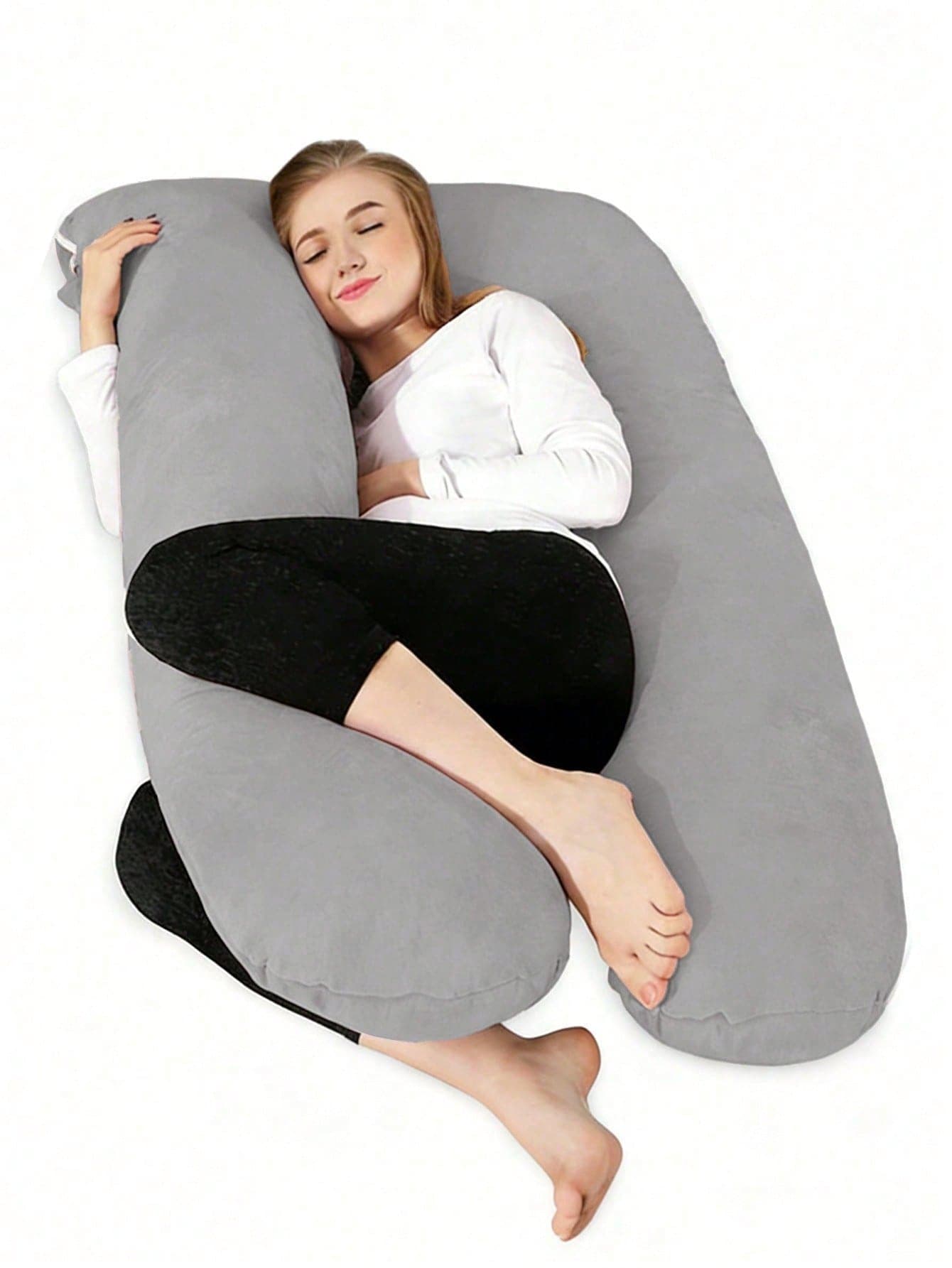 Pregnancy & Nursing Pillow | Body Support Sleep & Feeding Pillow, Grey