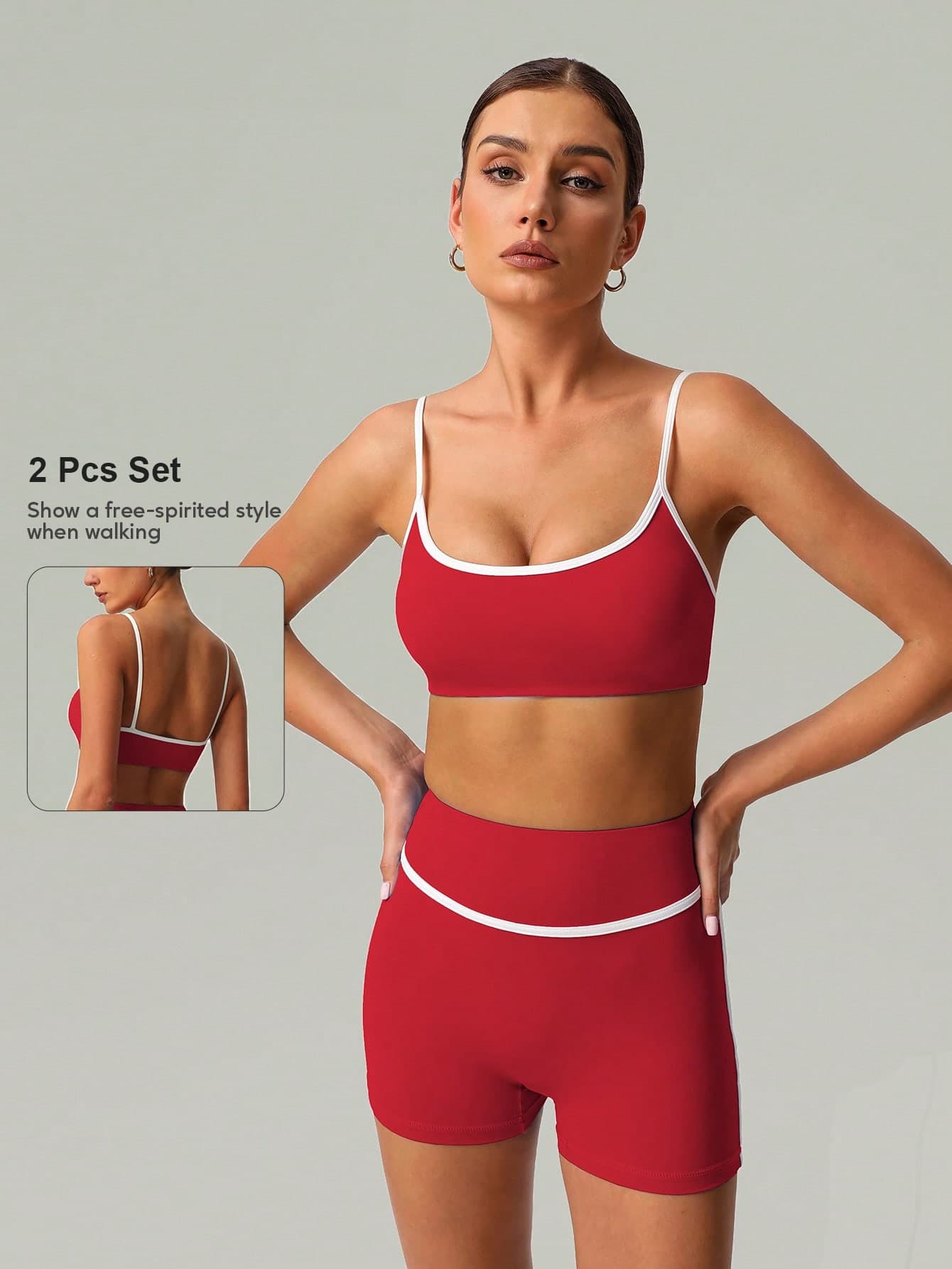 Spring And Summer 2 PCS Co-Ord Set Women Yoga Running Sports Bra And Shorts