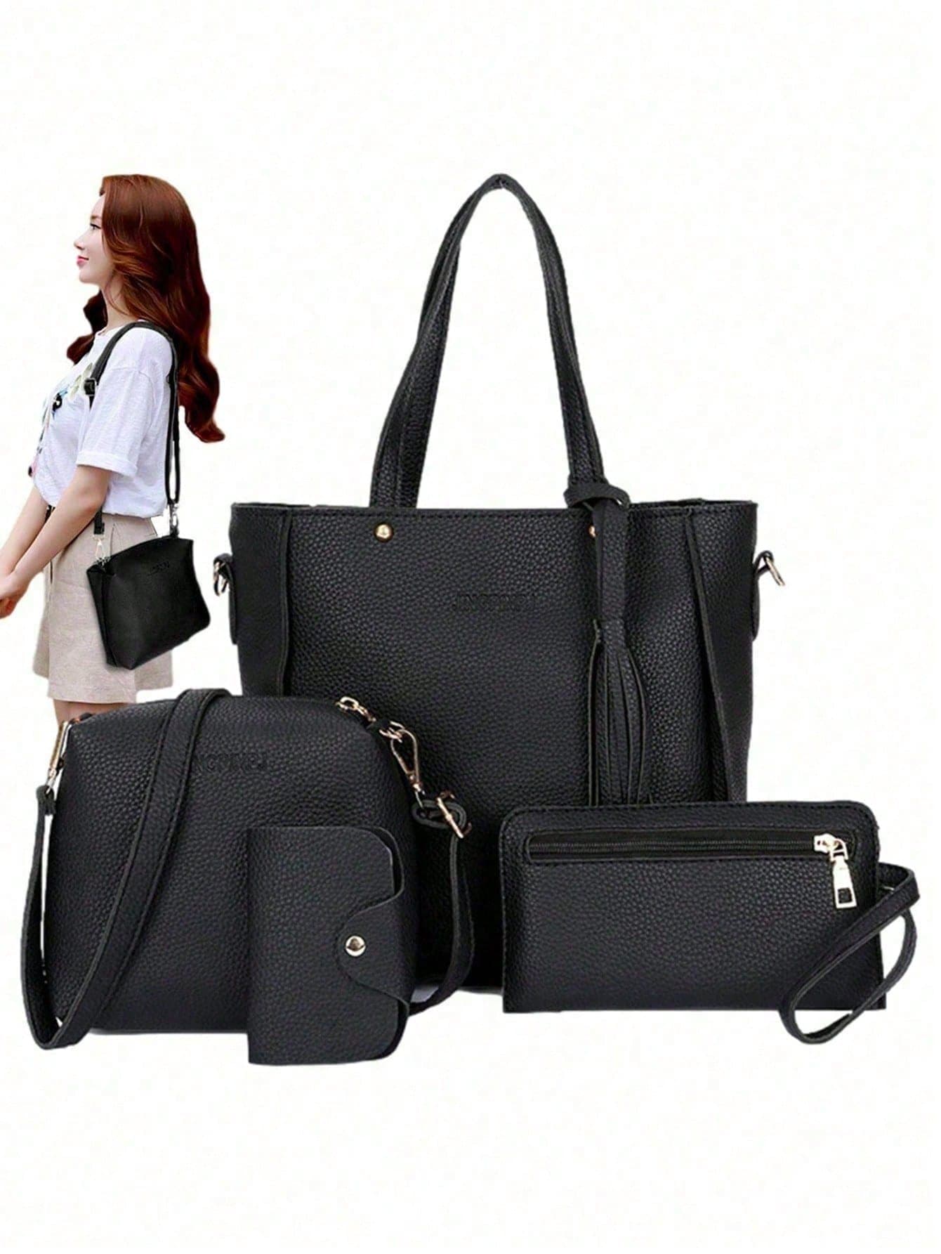 Luxury Women's Handbag Set - Elegant Tote Bag, Crossbody Bag And Wallet, With Detachable Strap, Zipper Closure, Perfect Gift For Valentine's Day And Christmas - Essential For Daily Commute And Shopping, Women's Handbags, Crossbody Bags