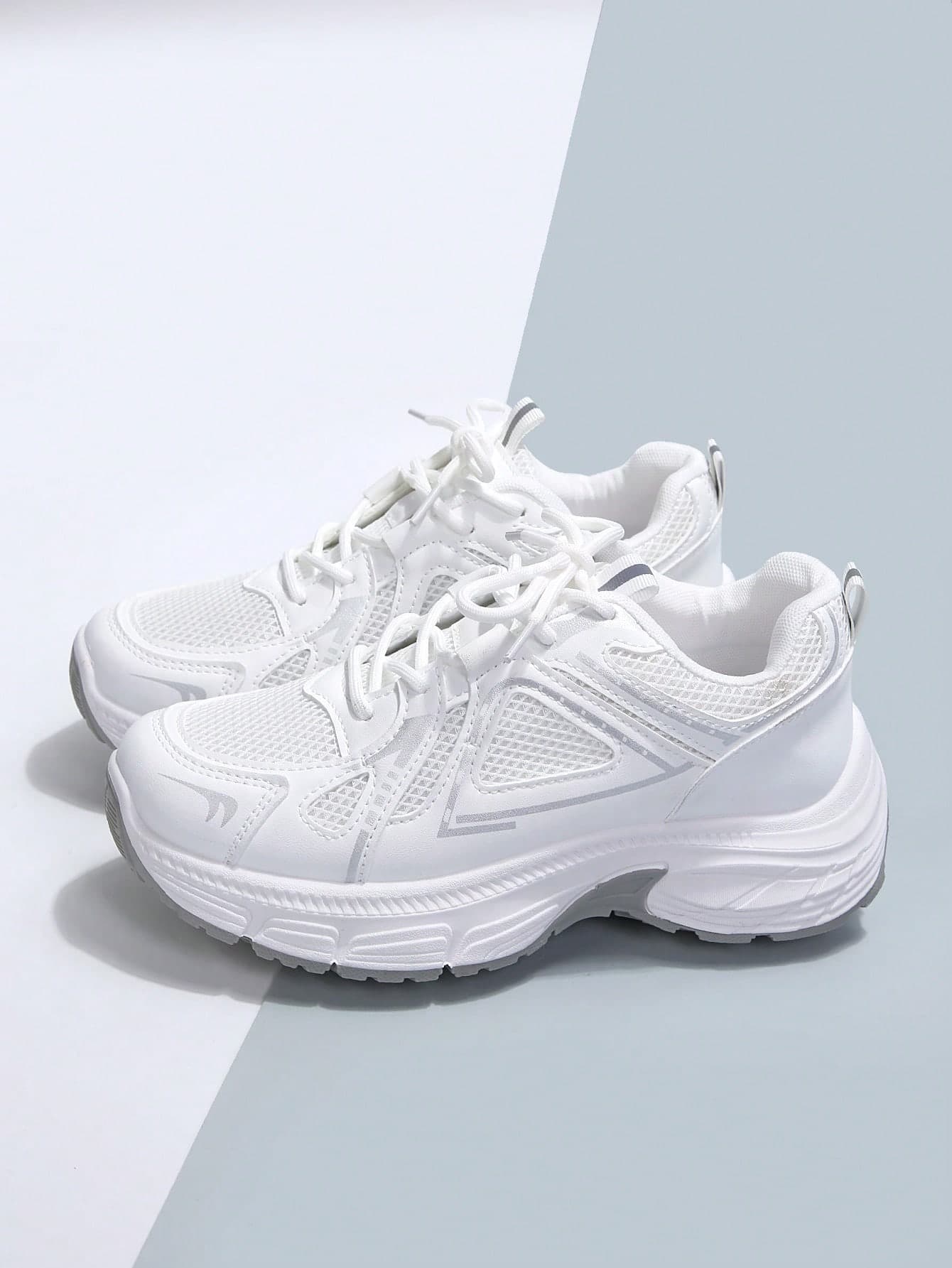 ZKBBO Women's Breathable Mesh Thick-Sole Chunky Sneakers, Comfortable Casual Sports Shoes For All Seasons