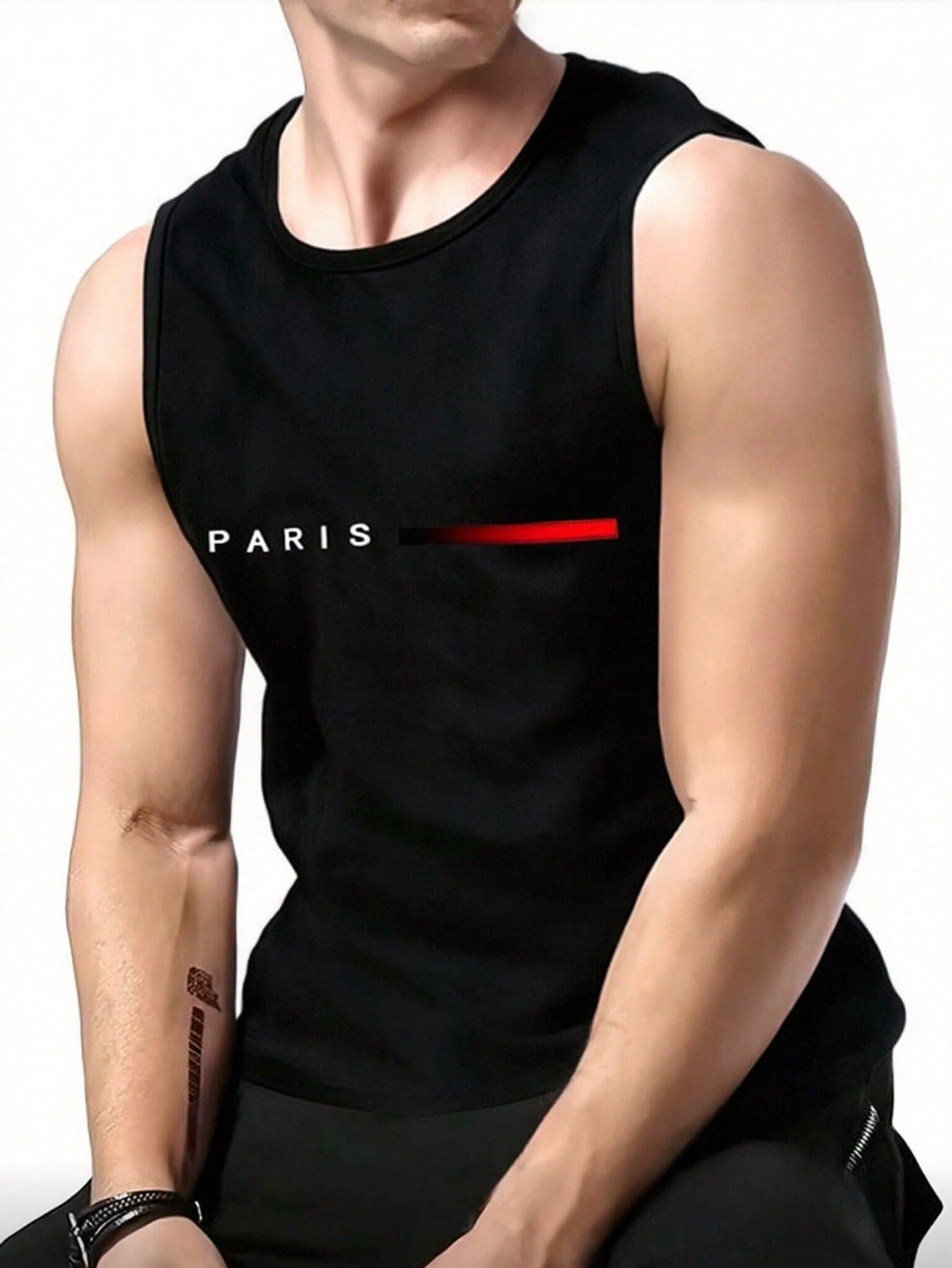 Men's Casual Sleeveless Sports Vest, Lightweight Breathable Workout Running Fitness Top