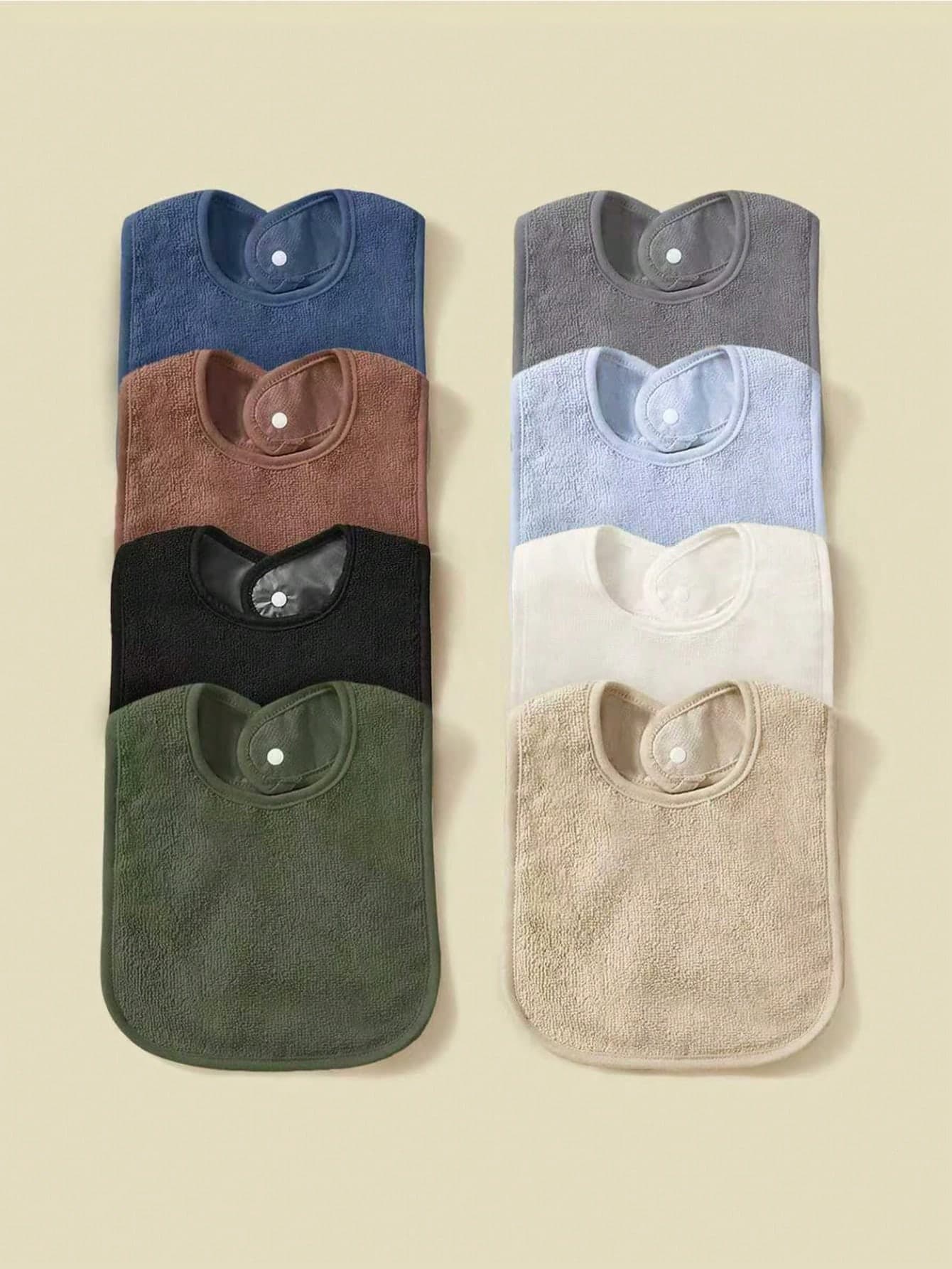 6pcs/Set Soft Double-Layer Absorbent & Waterproof EVA Baby Bibs (Random Colors)