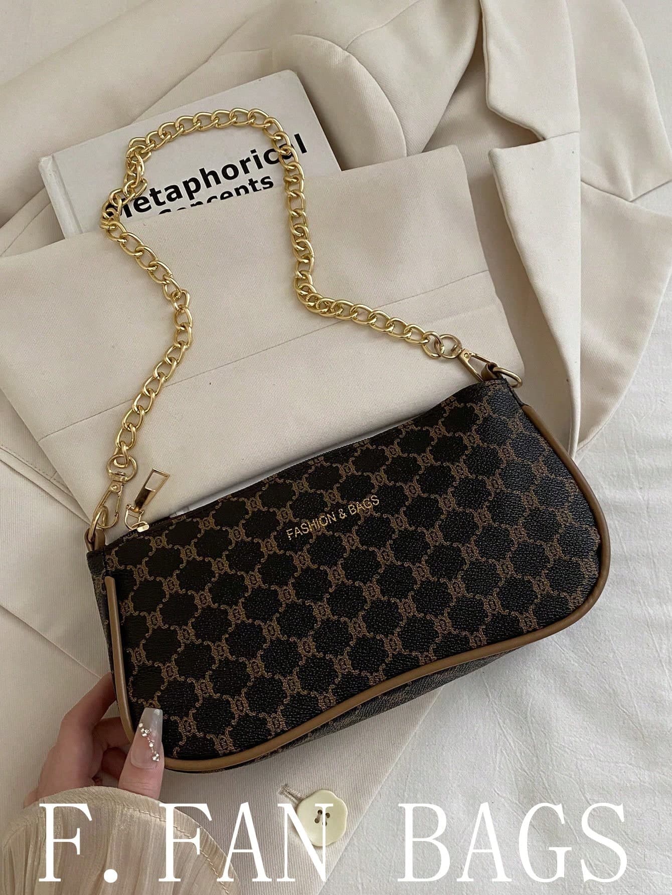 2024 Spring/Summer New Minimalist Versatile PU Underarm Bag, Fashion Chain Shoulder Bag, High-Quality Hand Carry Bag