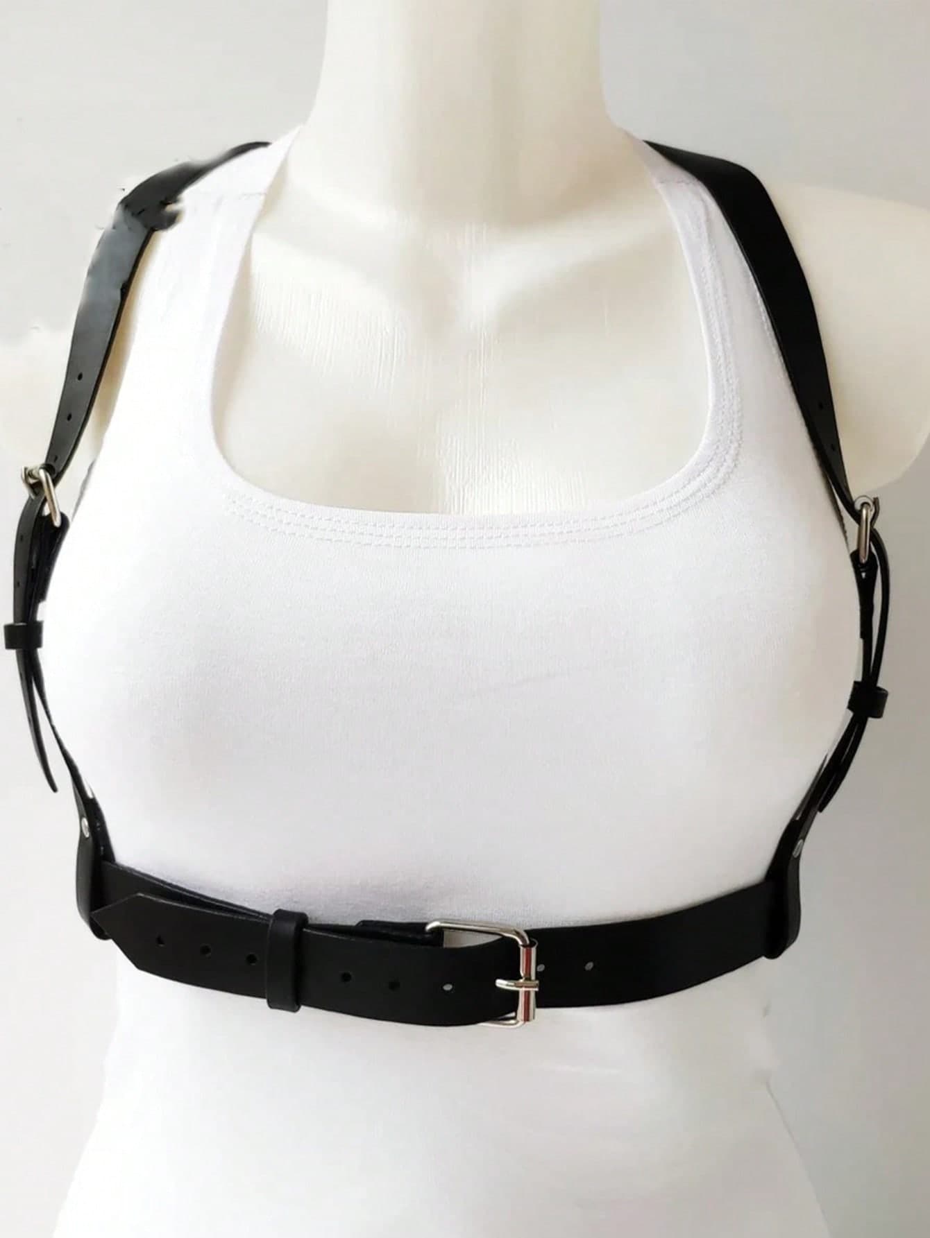 1pc Women's Elegant Coffee PU Leather Bustier Corset Belt, Suitable For Streetwear, Commuting, Festivals, Parties, Halloween, Christmas Outfit Accessory