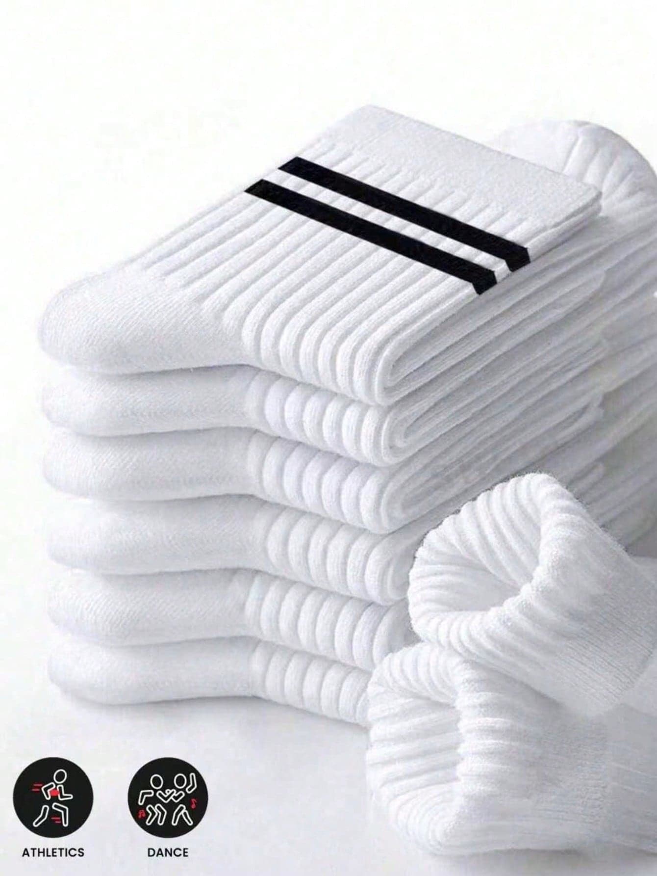 Unisex Thick Mid-Calf Socks, Comfortable Striped Business Casual Socks Shark Skin Series Soft & Lightweight Odor-Resistant Sports Socks, Comfortable & Warm For Autumn/Winter, Suitable As Mother's Day Gift