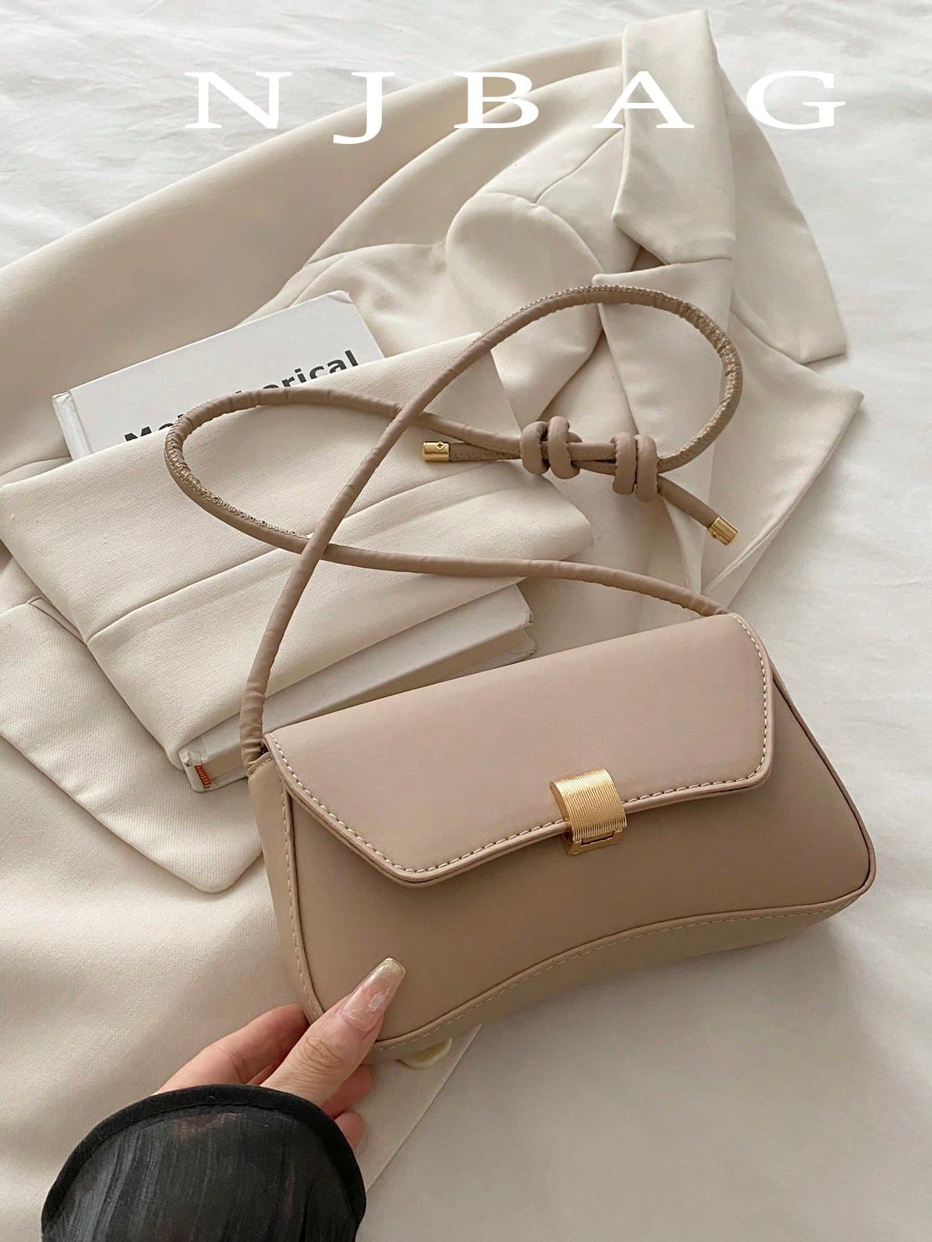 New Fashionable Casual Metal Hardware Coin Purse, Solid Color PU Leather For Women