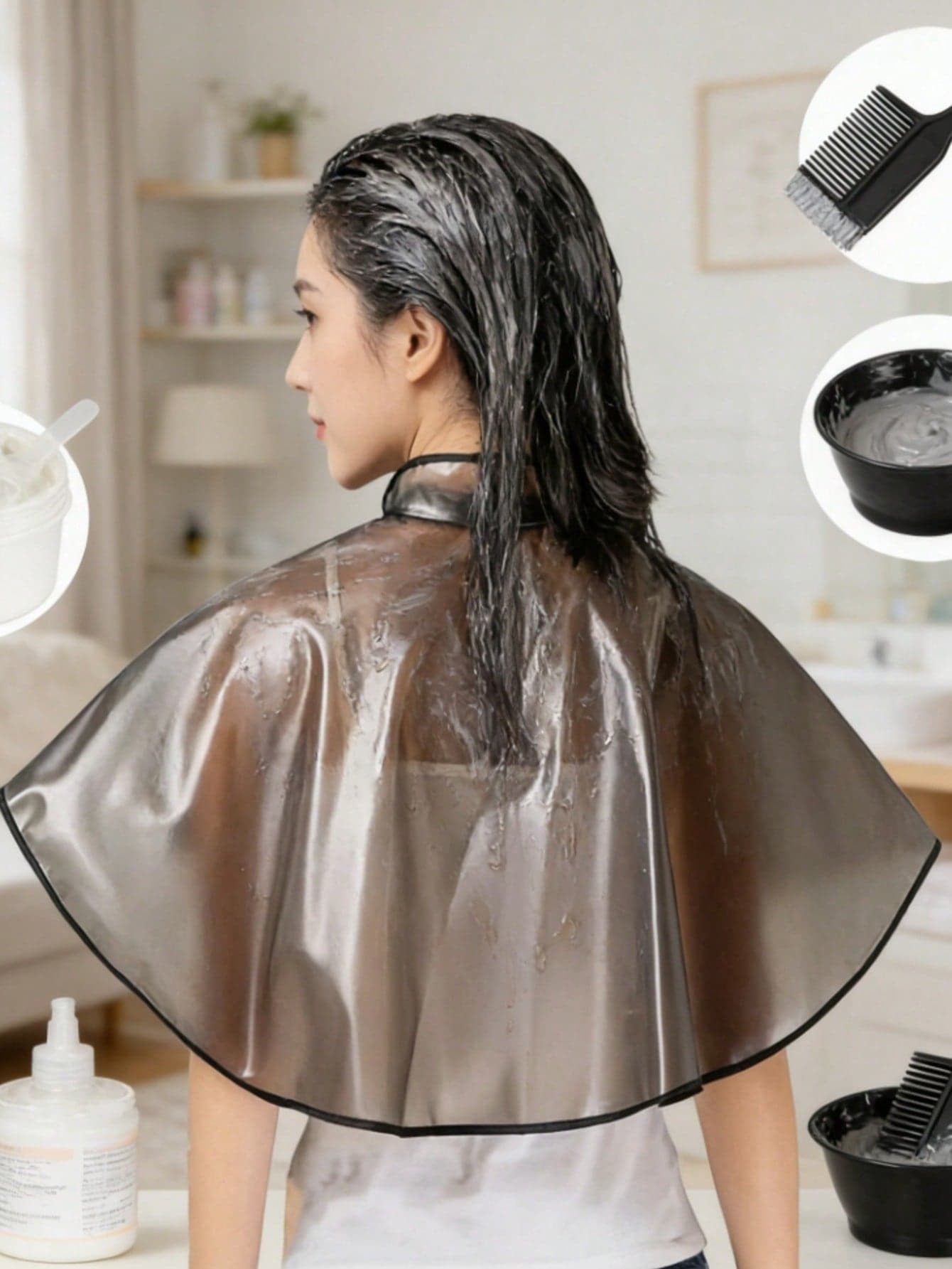 1pc Waterproof Dyeing & Oil Treatment Shawl, Hair Styling Tool