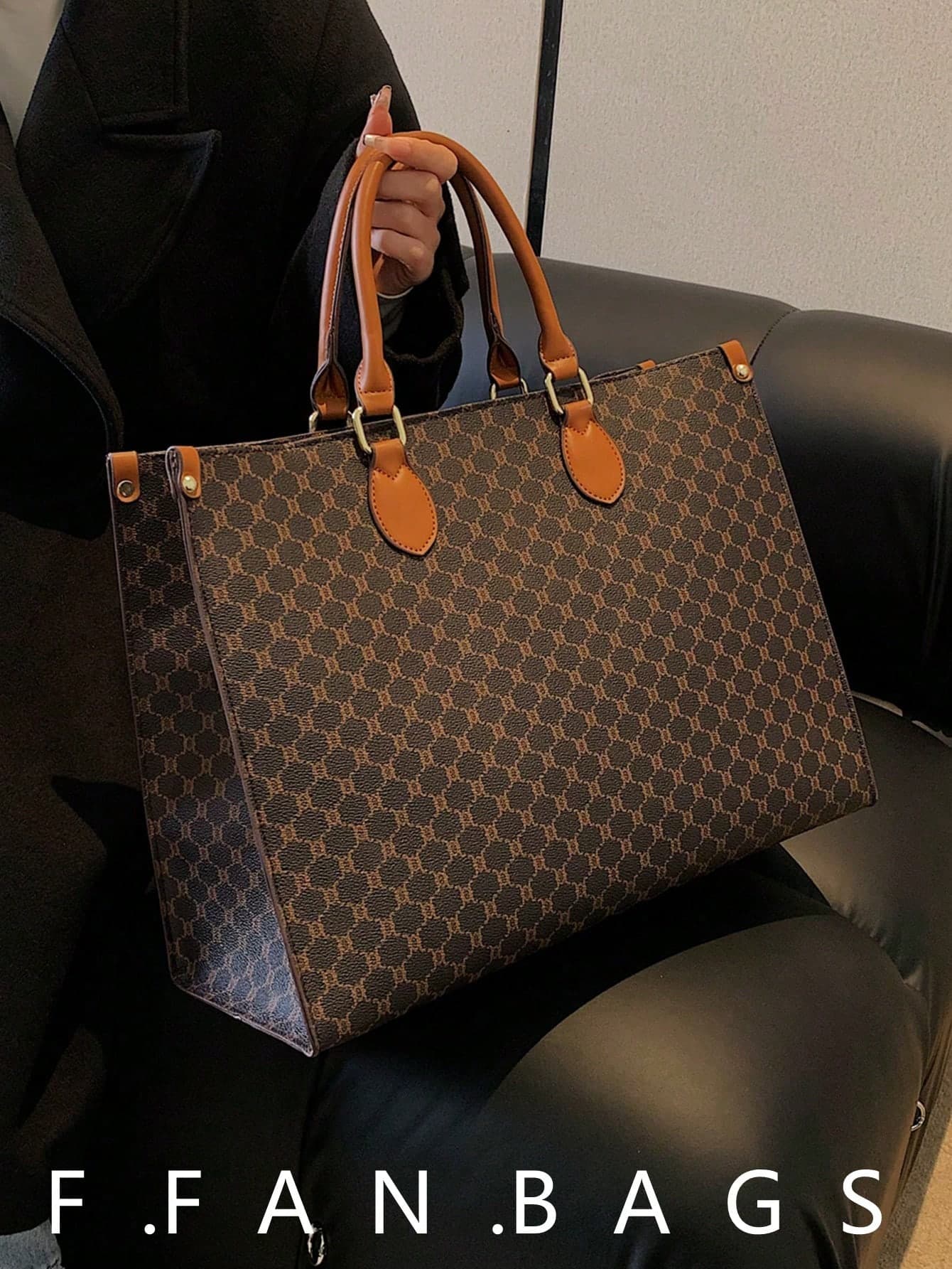 Fashionable Printed Multi-Functional Travel & Shopping Tote Bag, Extra Large Capacity Vintage Handbag, Vintage Handbag & Shoulder Bag,Business Professional Women