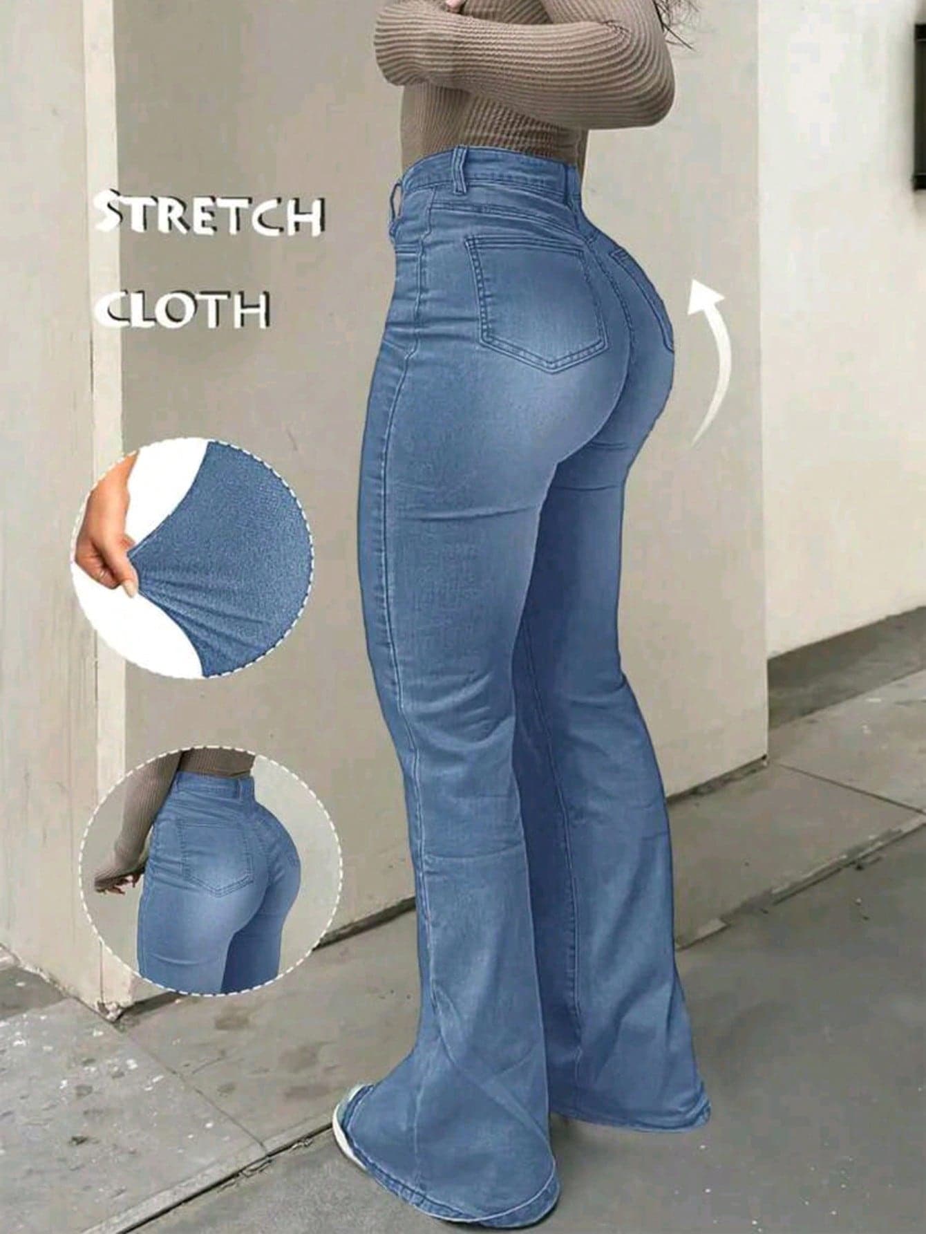 Women's Butt-Lifting Jeans, High Stretch Tummy Control Skinny Pants, Fashionable Elegant Casual Trousers Suitable For Dates, Commuting, Shopping Spring