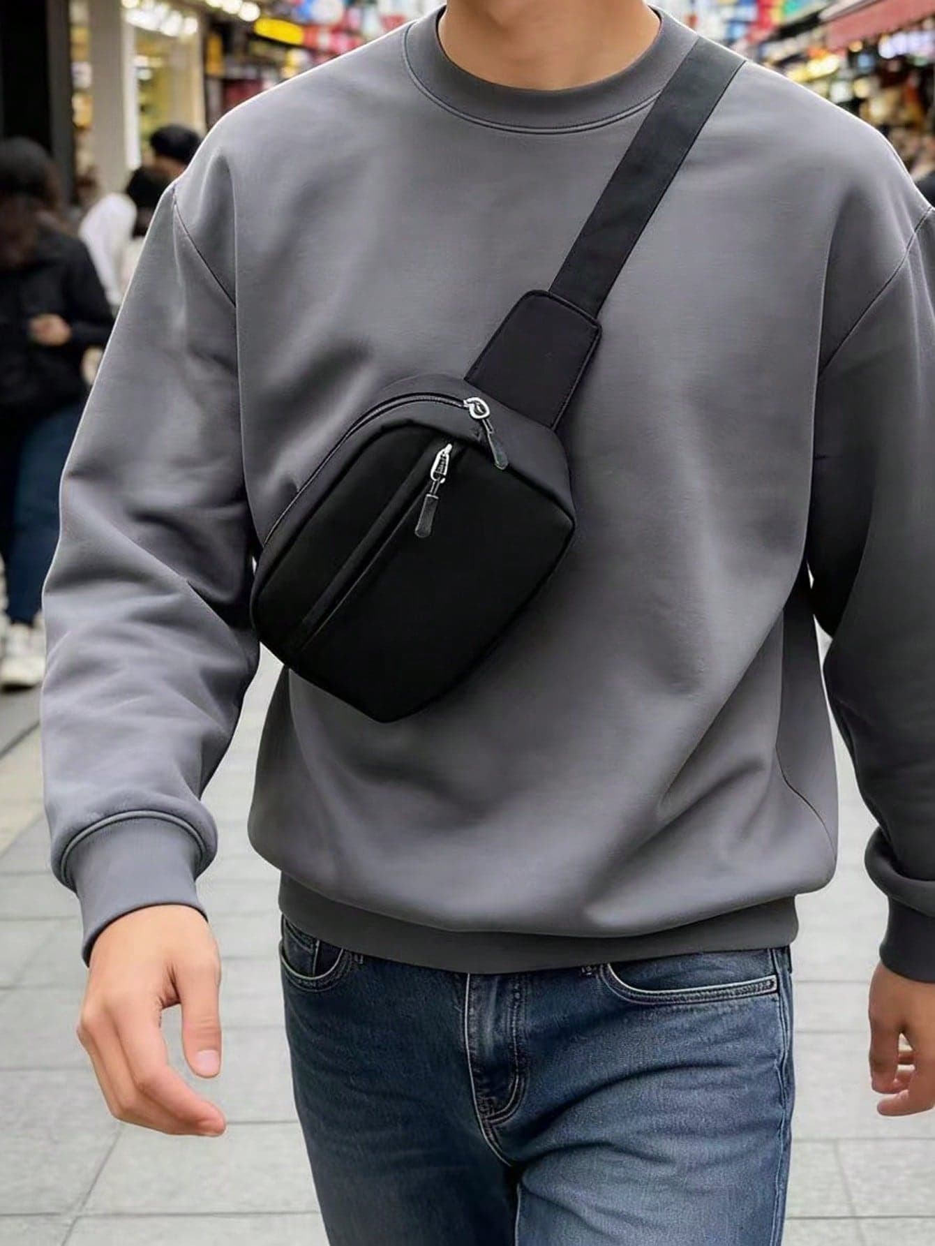 Men's Casual Chest Bag/Shoulder Bag, Lightweight Sling Bag Suitable For Travel, Sports, Daily Use ,Fathers Day Gift ,City Bag,Y2k