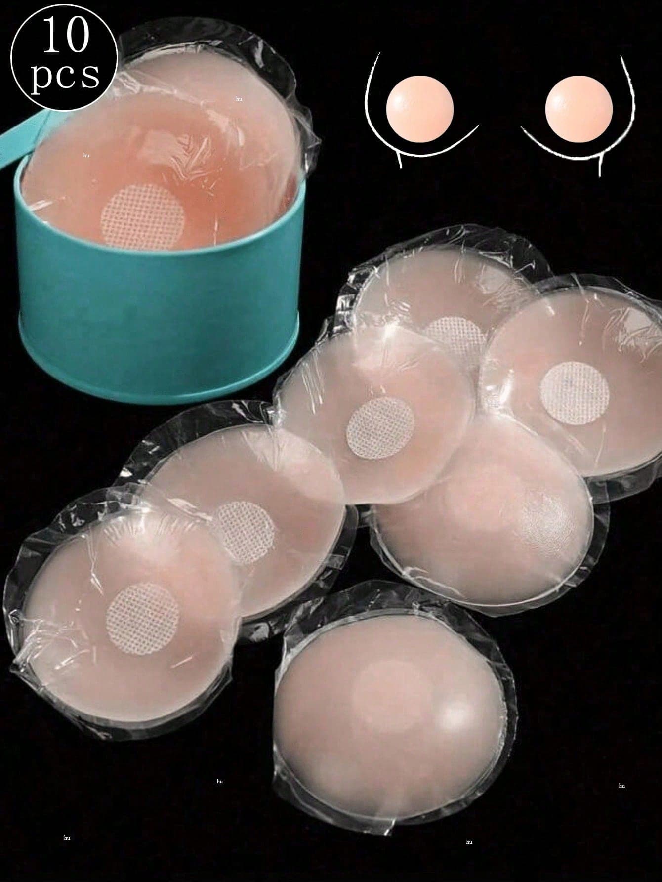 10pcs Silicone Nipple Covers - Invisible, Reusable, Skin-Friendly Breast Petals For Women