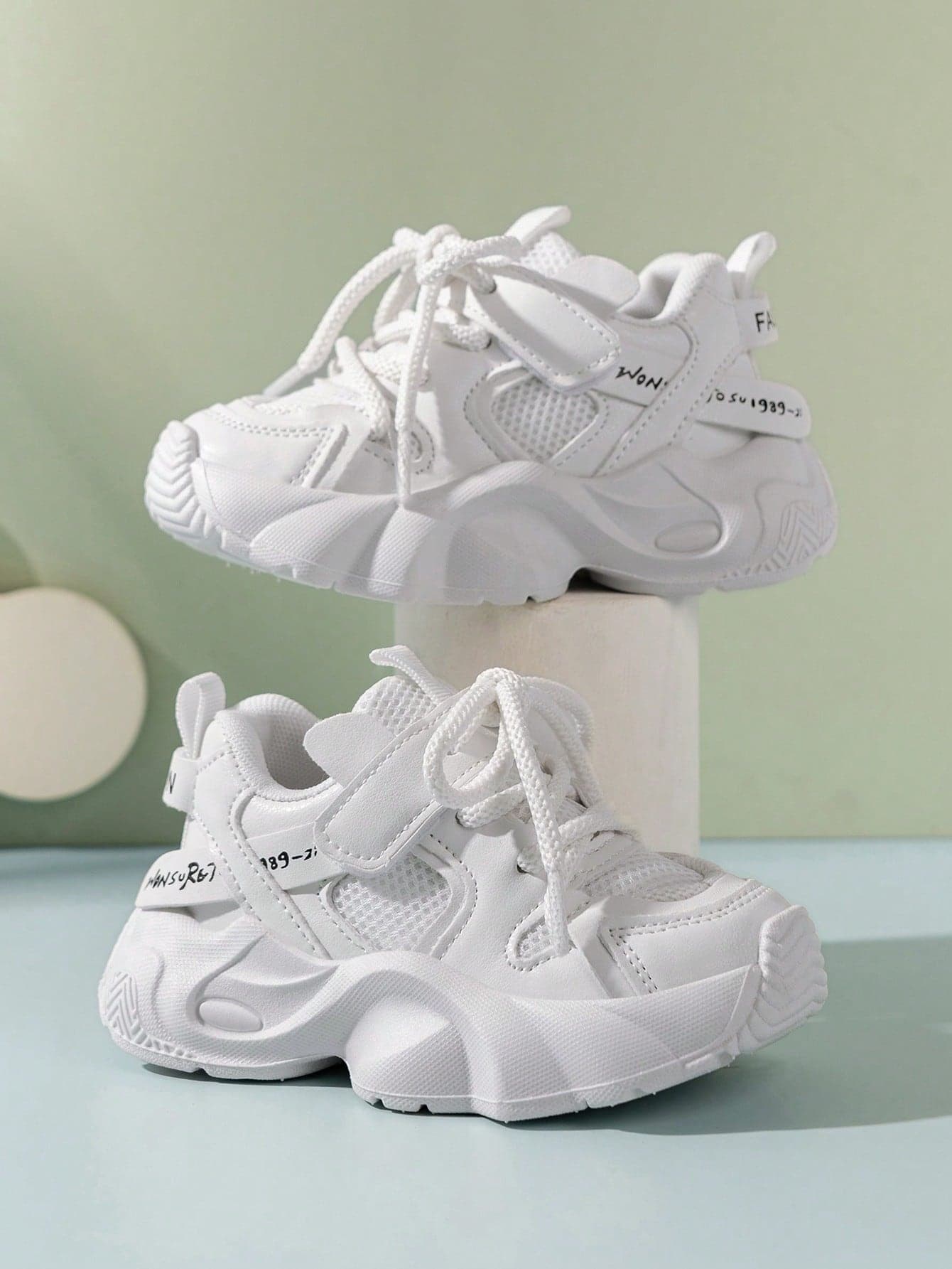 1 Pair Spring/Autumn Fashion Chunky Sneakers, Breathable Mesh Running Shoes For Boys & Girls