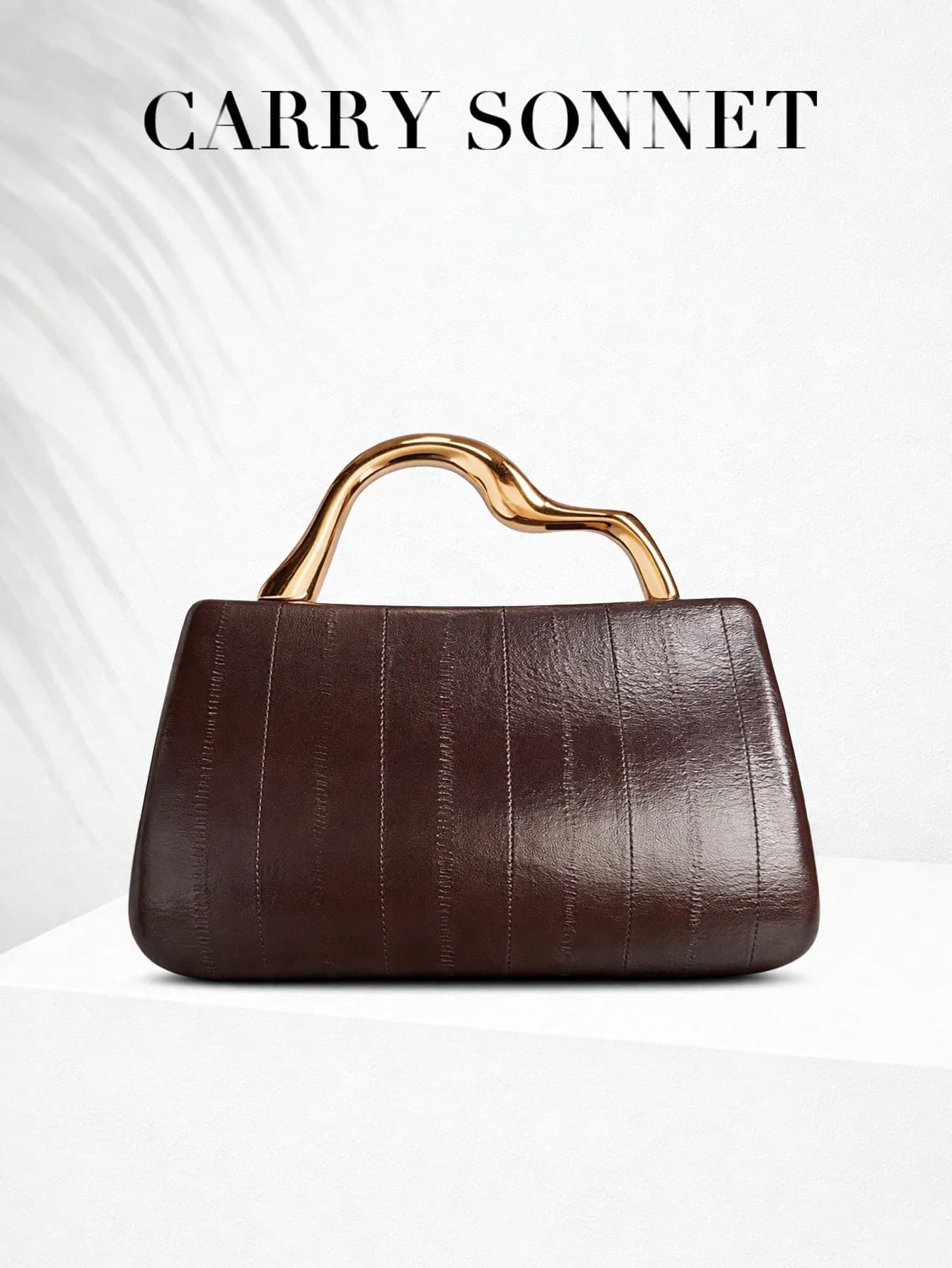 Elegant Handheld Evening Bag, Stiff Handbag, Women's Purse, Fashionable Party Clutch, Gift For Women