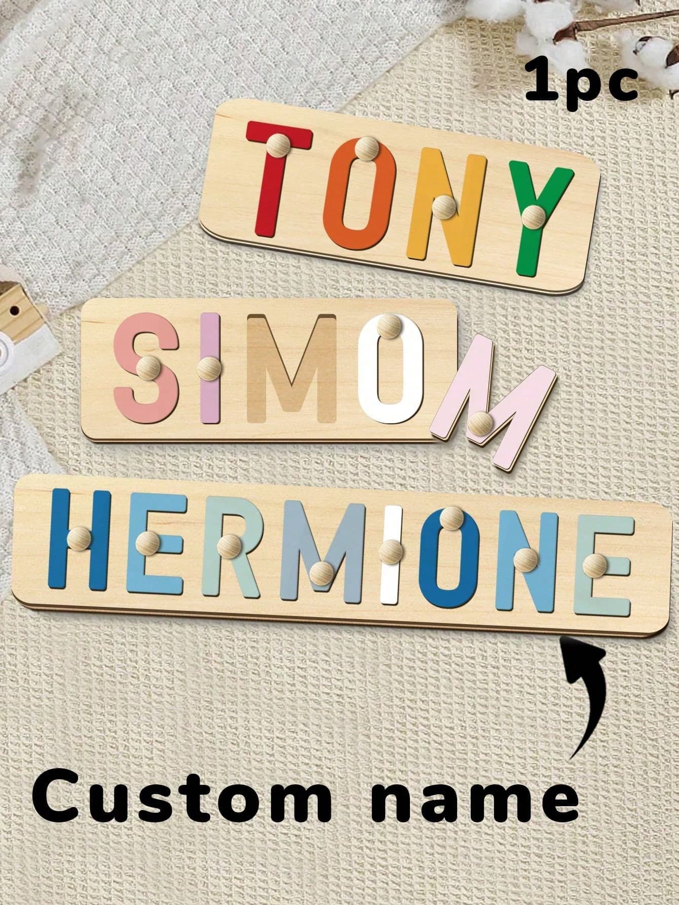 LICVIC Personalized Wooden Name Sign, Custom Letter Wall Decor, Custom Room Decoration, Birthday, Graduation, Anniversary, Customizable Home Gift